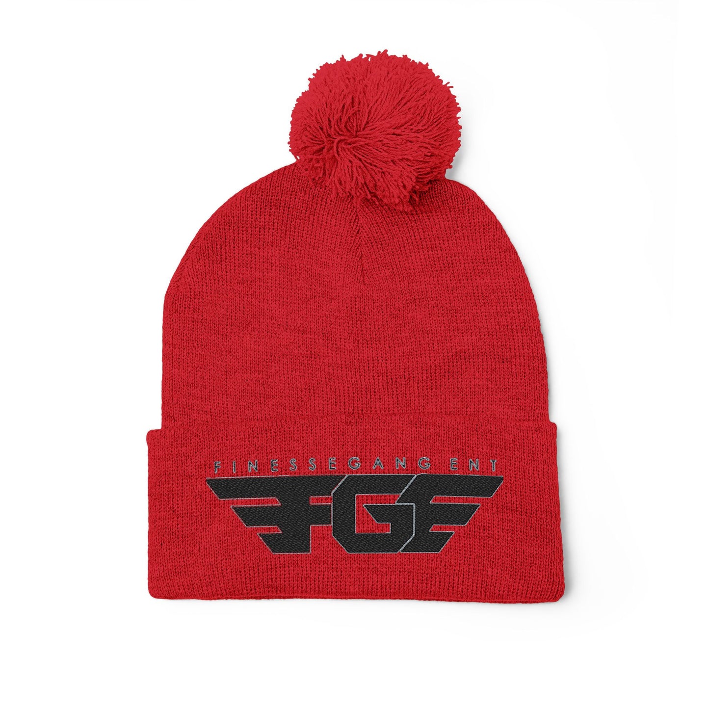 FGE Pom-Pom Knit Cap (Embroidery)