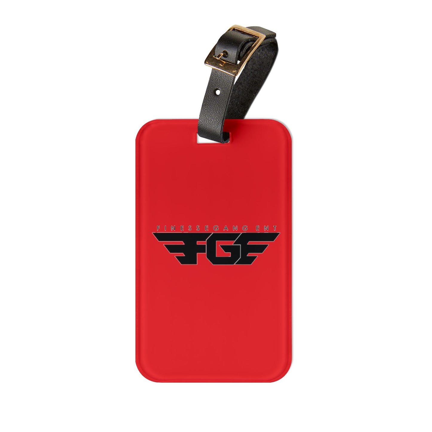 Bold RED FGE Adventure Luggage Tag, Travel Accessory, Customizable ID Tag, Suitcase Label, Gift for Travelers, Airline Gear