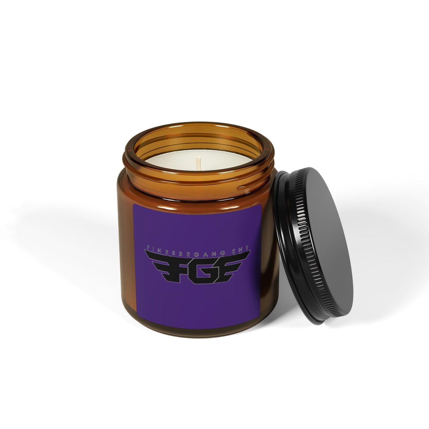 Scented FGE Soy Candle - Cozy Home Decor, Relaxing Atmosphere, Gift for Her, Aromatherapy, Self-Care, Special Occasions, Amber Jar