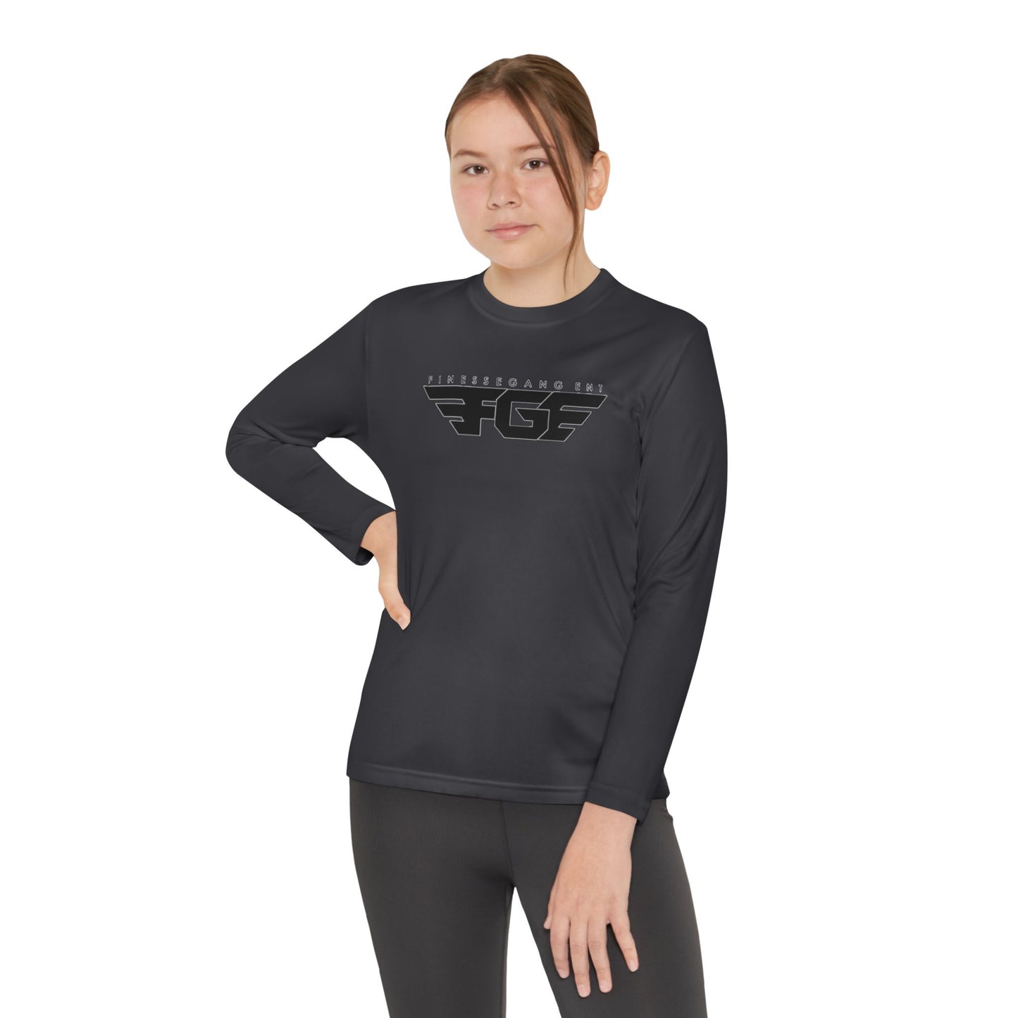 Youth FGE Long Sleeve Active Tee - Sportswear for Kids, Comfortable Athletic Shirt, Stylish Youth Tee for Team Events, Gift for Active Kids