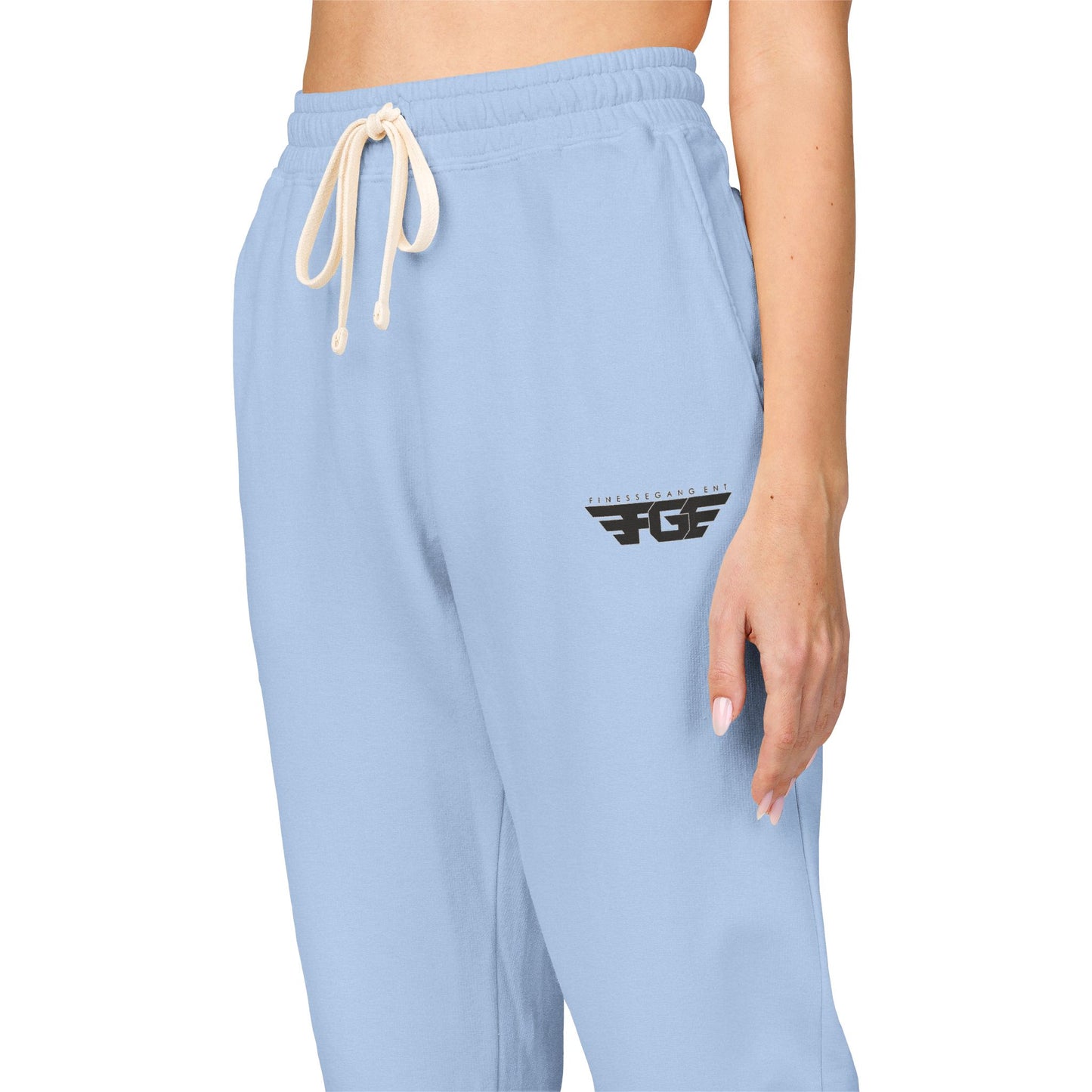 Comfy FGE Garment-Dyed Fleece Sweatpants - Unisex Loungewear, Ideal for Relaxation, Cozy Evenings, Casual Outings, Gift for Him/Her