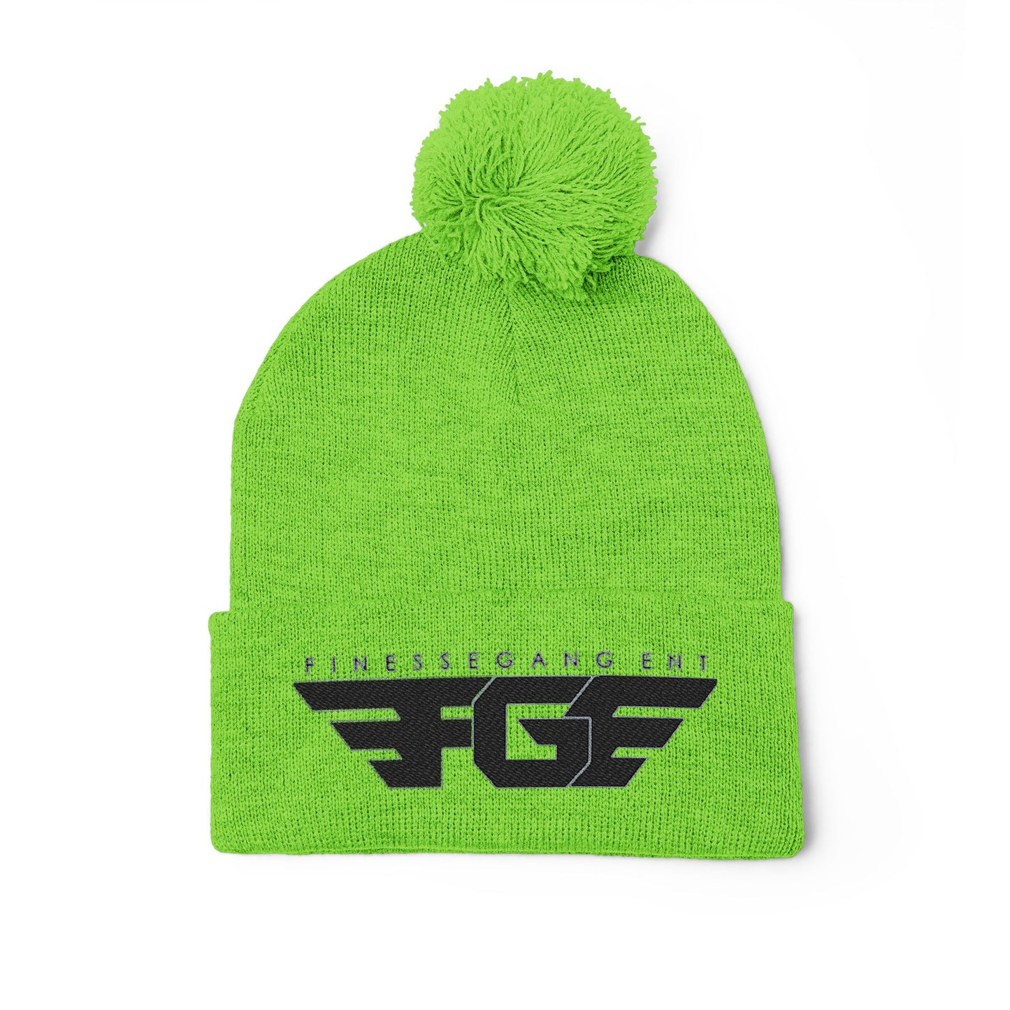 FGE Pom-Pom Knit Cap (Embroidery)