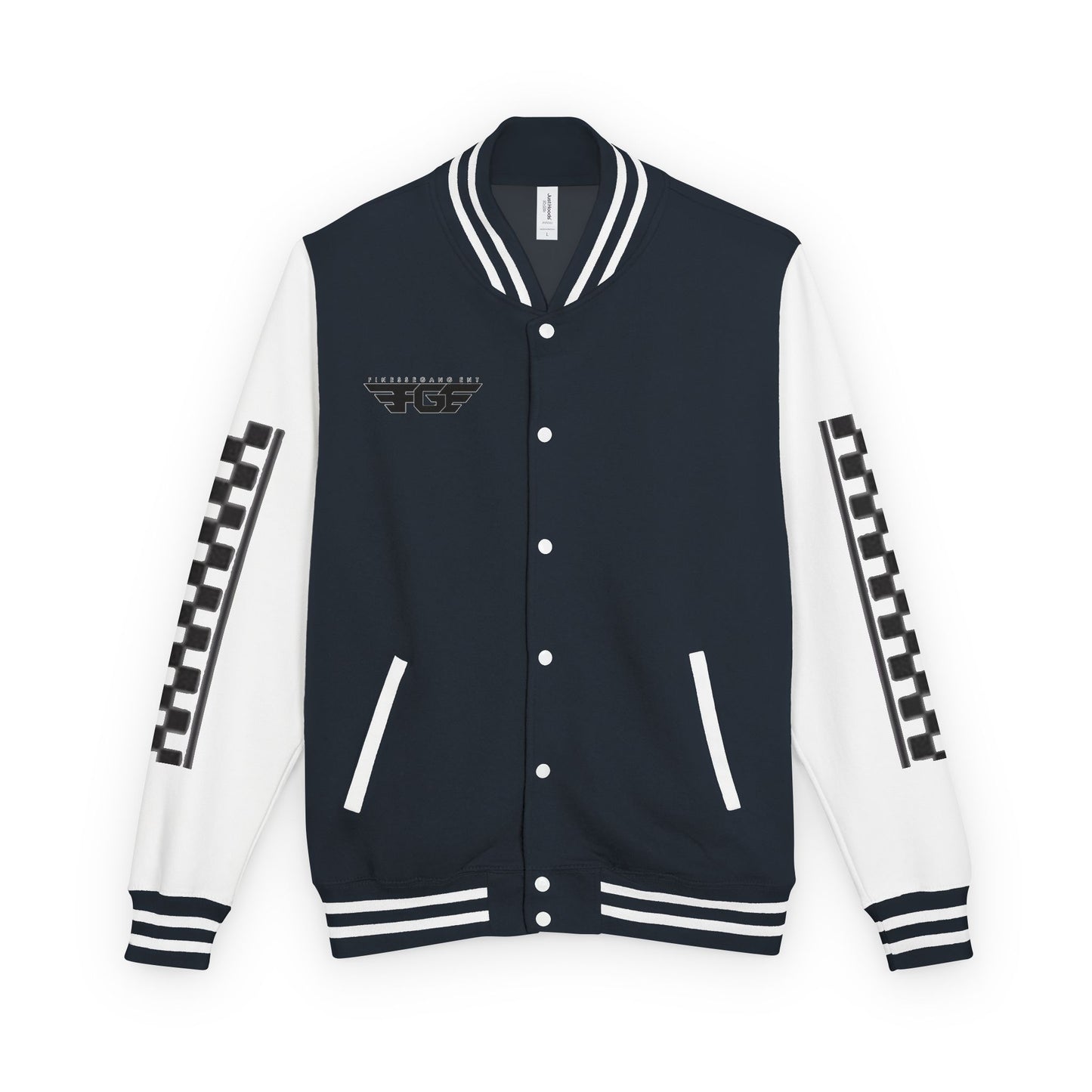 Stylish FGE Unisex Heavyweight Letterman Jacket with Bold Pattern - Perfect for Sports Fans, Casual Wear, College Events, Gifts & Celebrations
