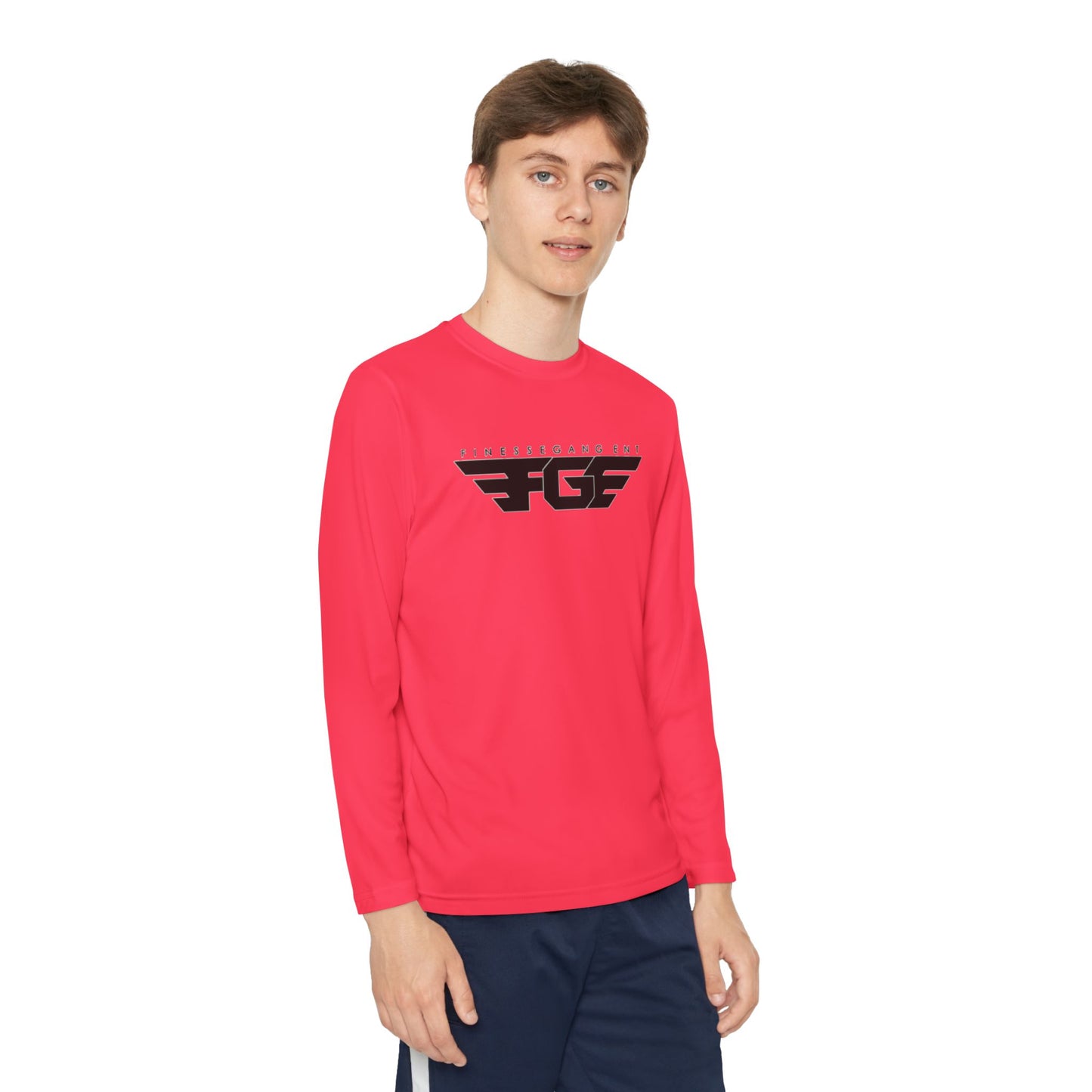 Youth FGE Long Sleeve Active Tee - Sportswear for Kids, Comfortable Athletic Shirt, Stylish Youth Tee for Team Events, Gift for Active Kids