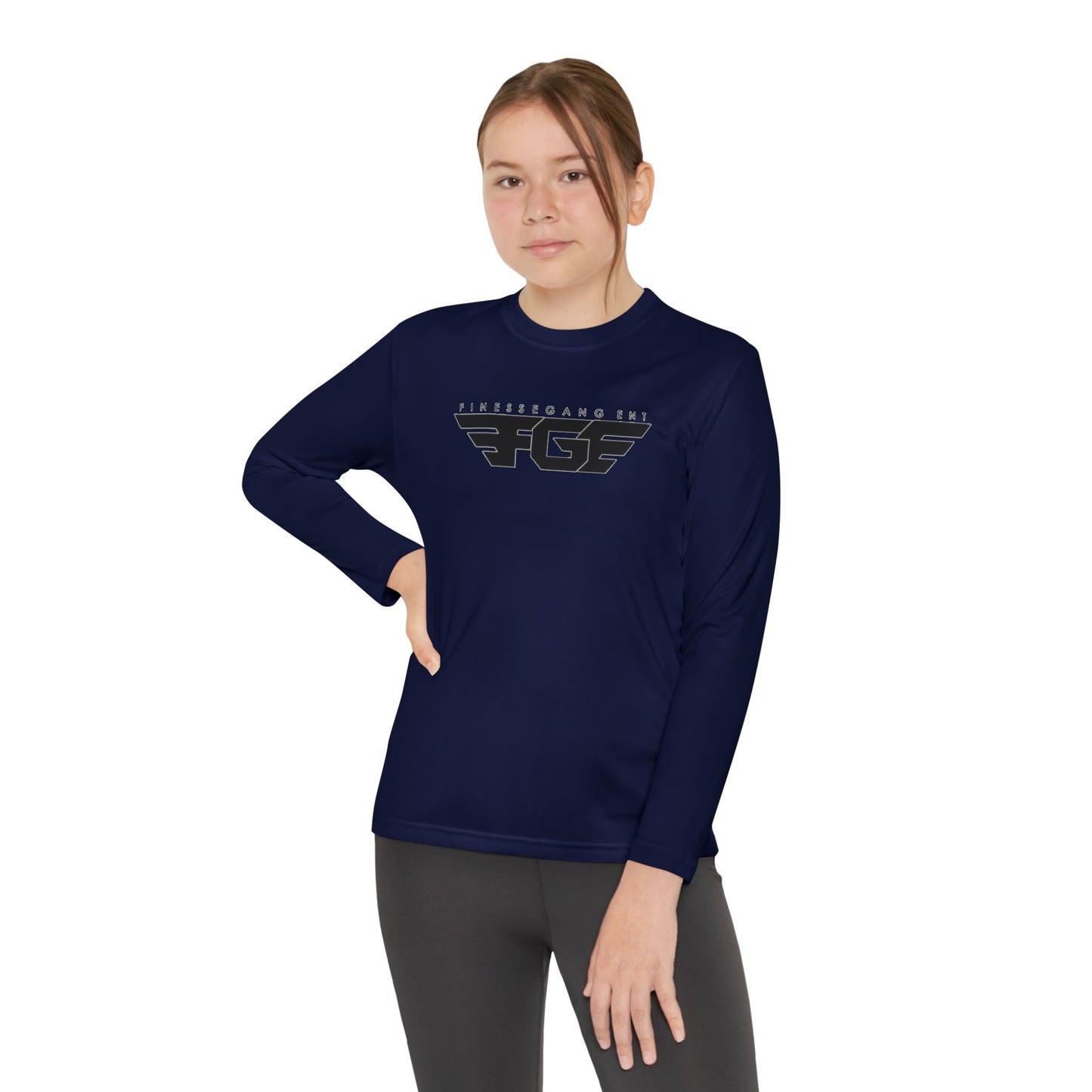 Youth FGE Long Sleeve Active Tee - Sportswear for Kids, Comfortable Athletic Shirt, Stylish Youth Tee for Team Events, Gift for Active Kids