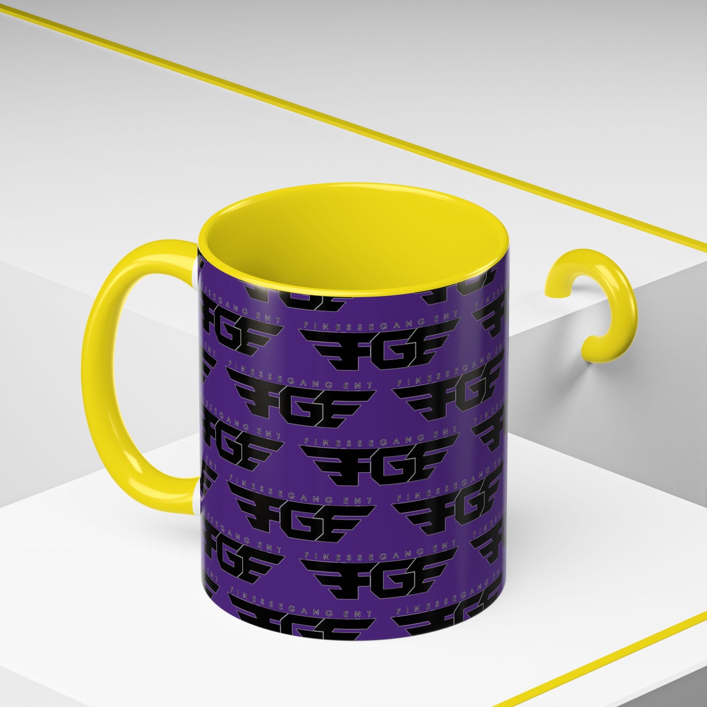 Funky Purple Accent Coffee Mug - Unique Gift for Coffee Lovers, Stylish Home Decor, Office Essential, Birthday Present, Empowering Vibes