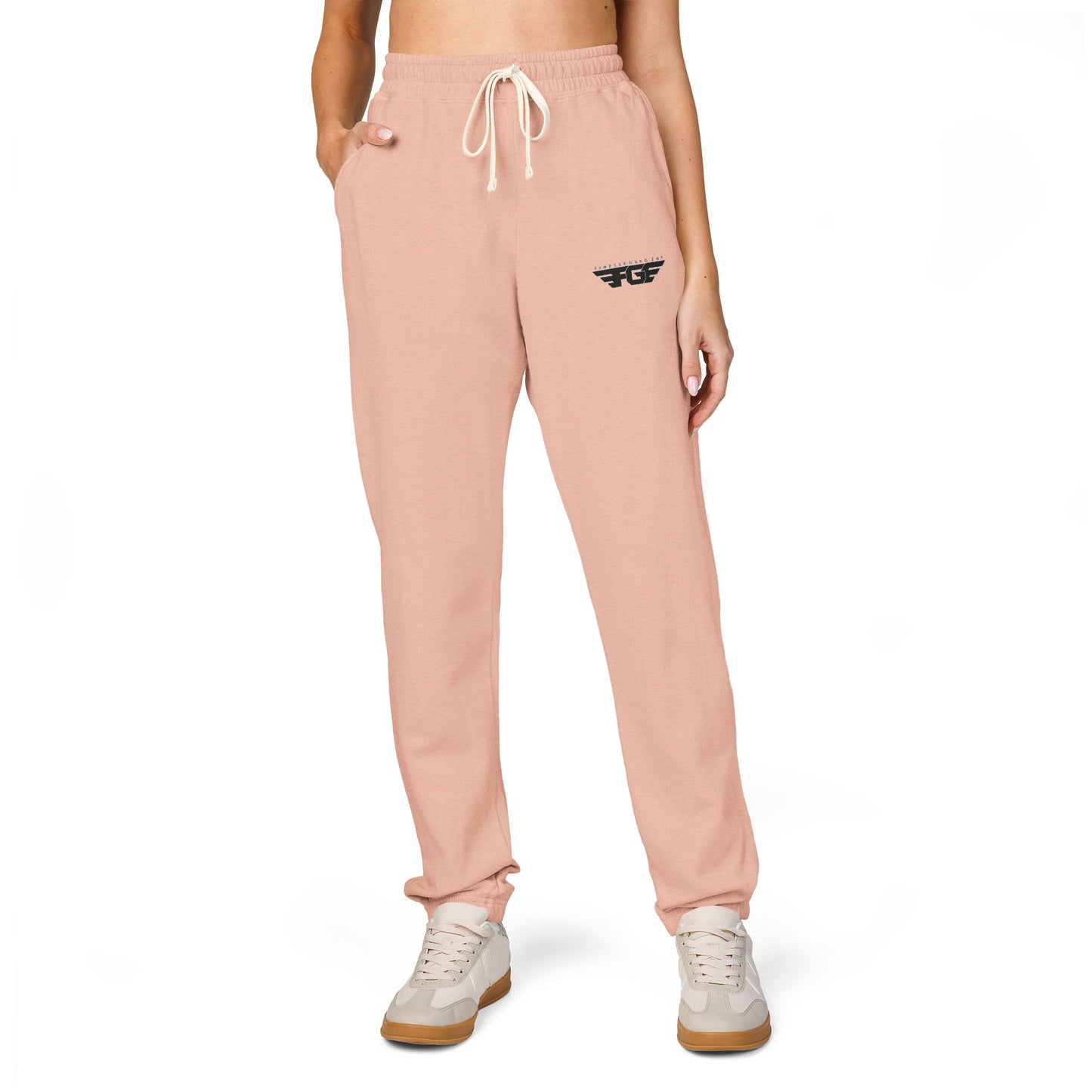 Comfy FGE Garment-Dyed Fleece Sweatpants - Unisex Loungewear, Ideal for Relaxation, Cozy Evenings, Casual Outings, Gift for Him/Her