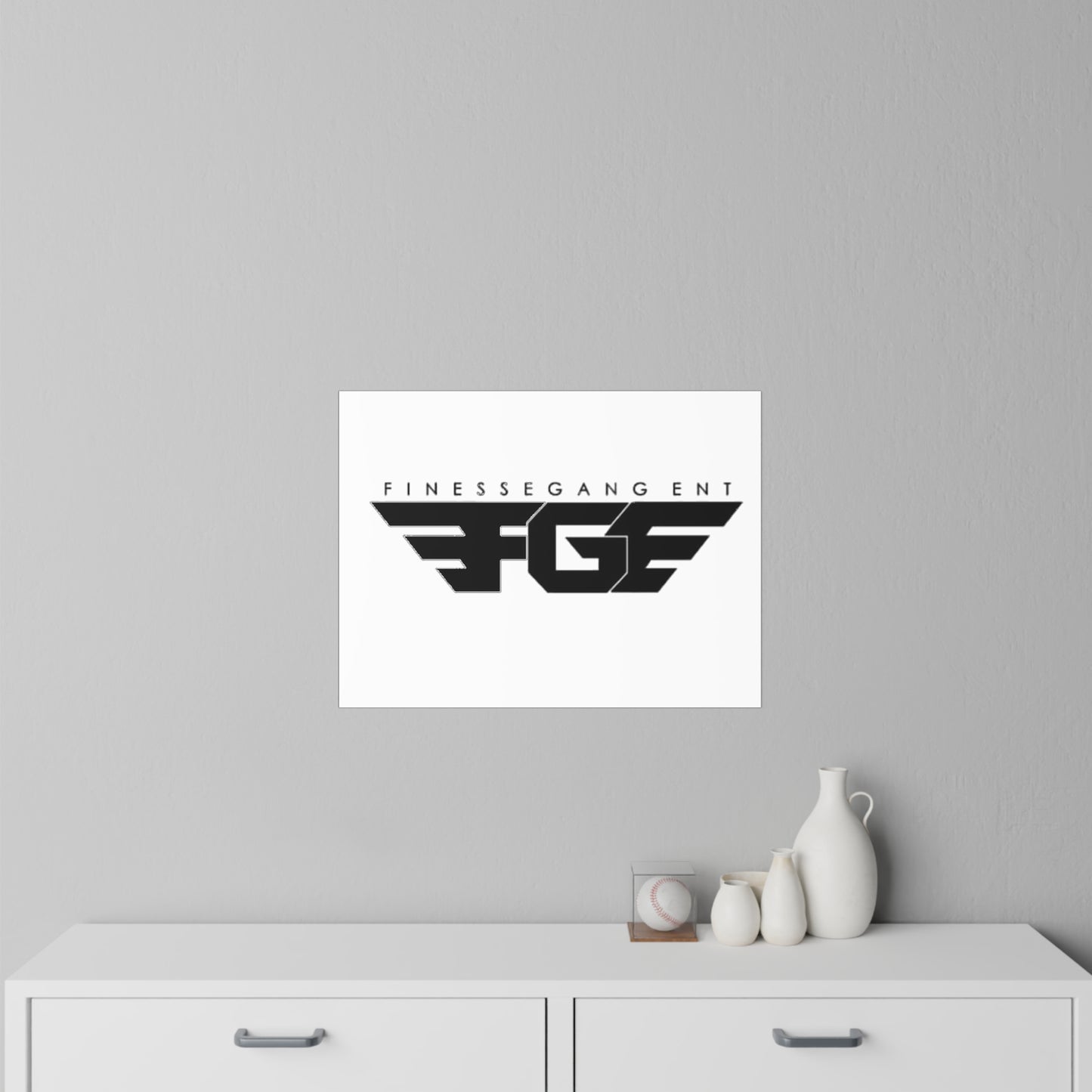 Finessegang Wall Decals - Modern Black Home Art, Stylish Room Decor, Unique Gift for Creative Spaces, Wall Stickers, Trendy Art Prints