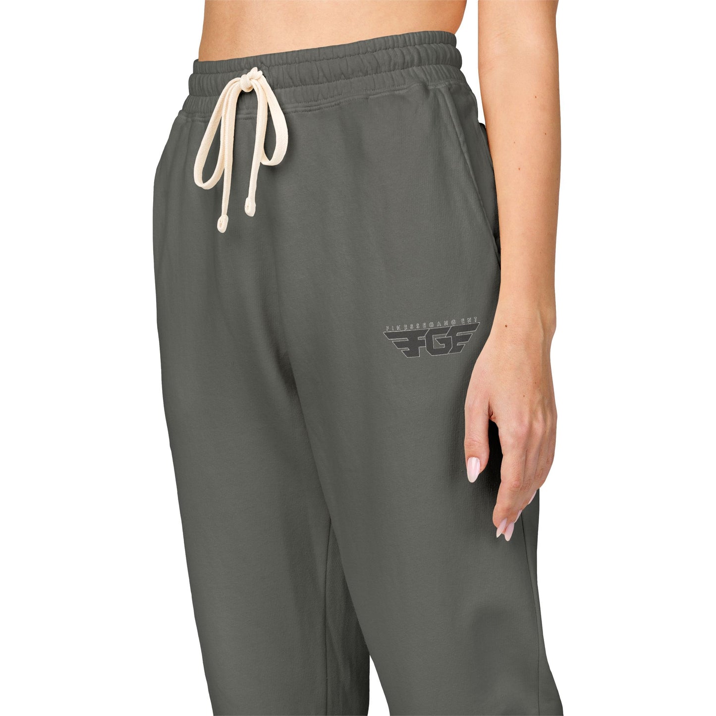 Comfy FGE Garment-Dyed Fleece Sweatpants - Unisex Loungewear, Ideal for Relaxation, Cozy Evenings, Casual Outings, Gift for Him/Her