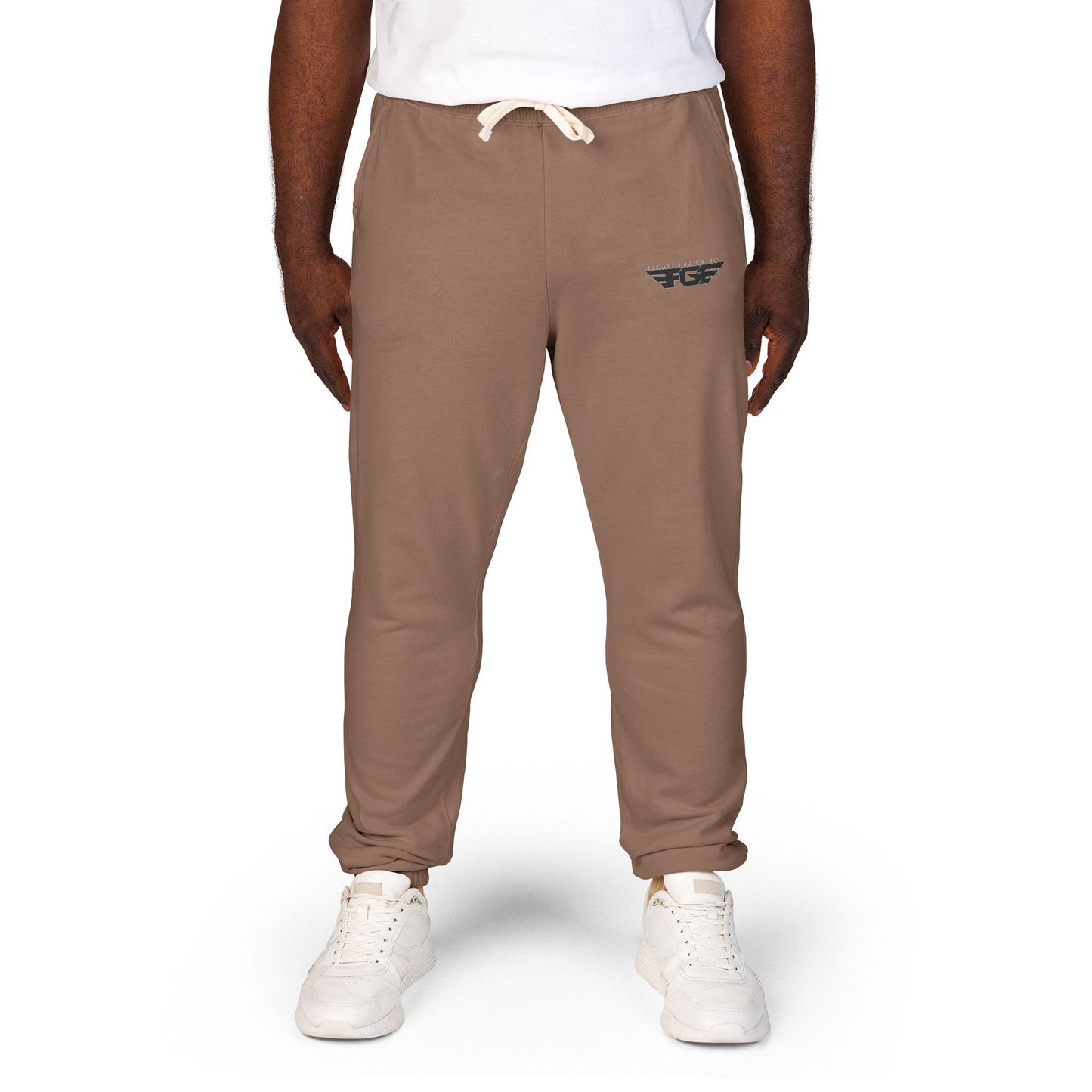 Comfy FGE Garment-Dyed Fleece Sweatpants - Unisex Loungewear, Ideal for Relaxation, Cozy Evenings, Casual Outings, Gift for Him/Her