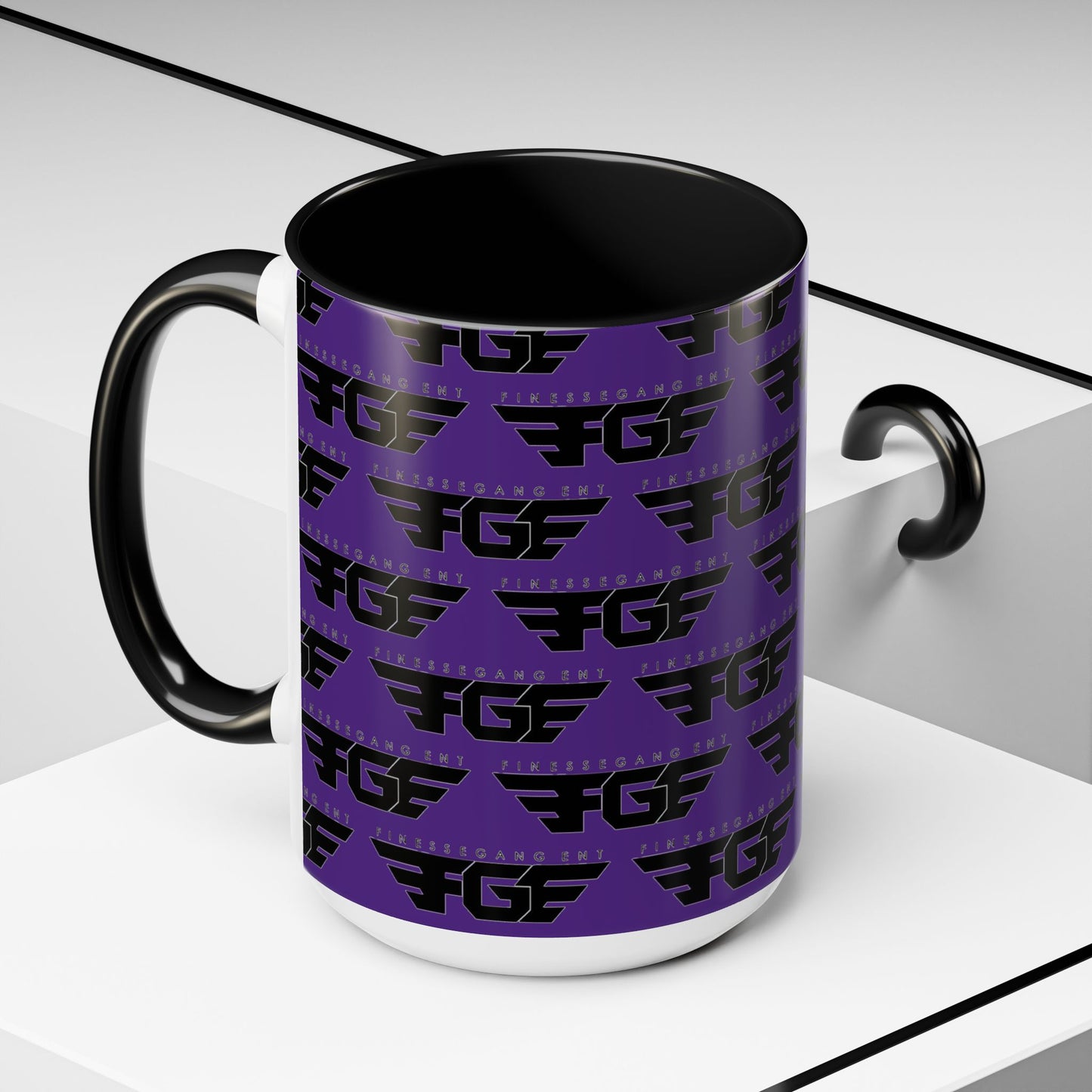 Funky Purple Accent Coffee Mug - Unique Gift for Coffee Lovers, Stylish Home Decor, Office Essential, Birthday Present, Empowering Vibes