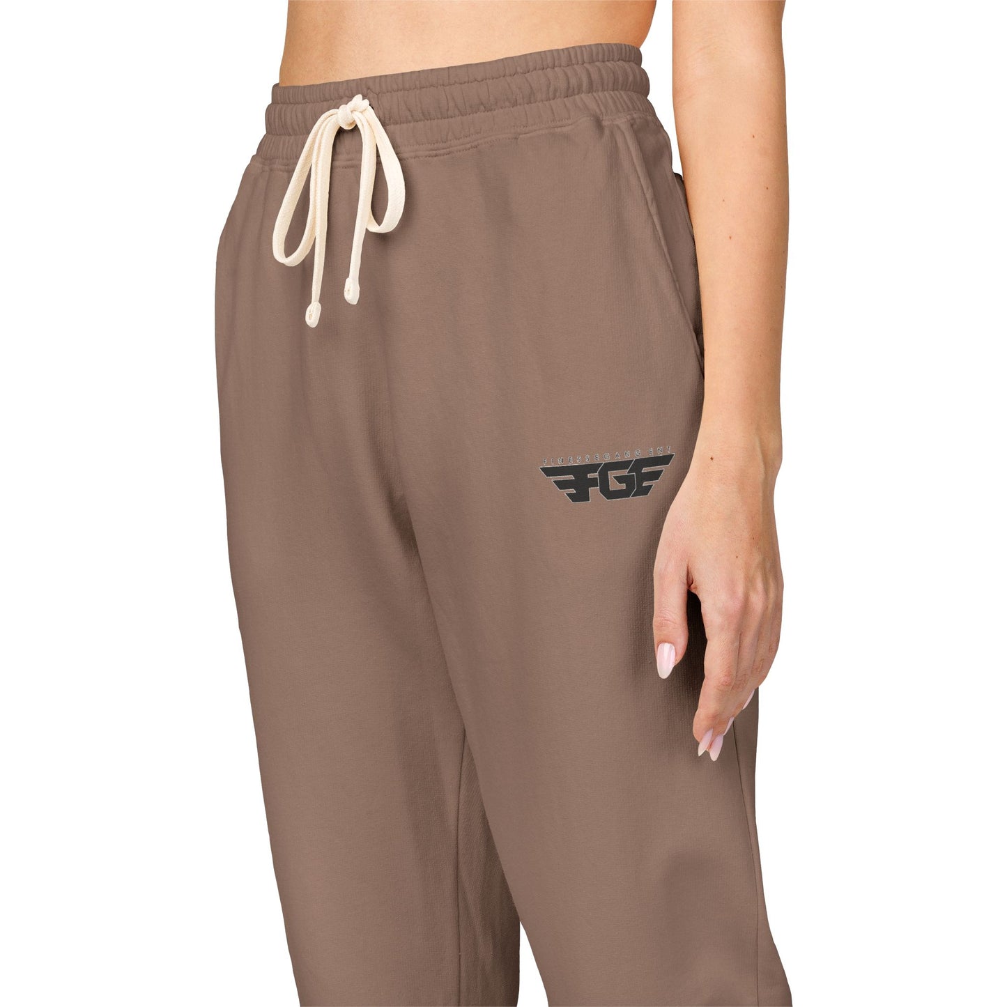 Comfy FGE Garment-Dyed Fleece Sweatpants - Unisex Loungewear, Ideal for Relaxation, Cozy Evenings, Casual Outings, Gift for Him/Her