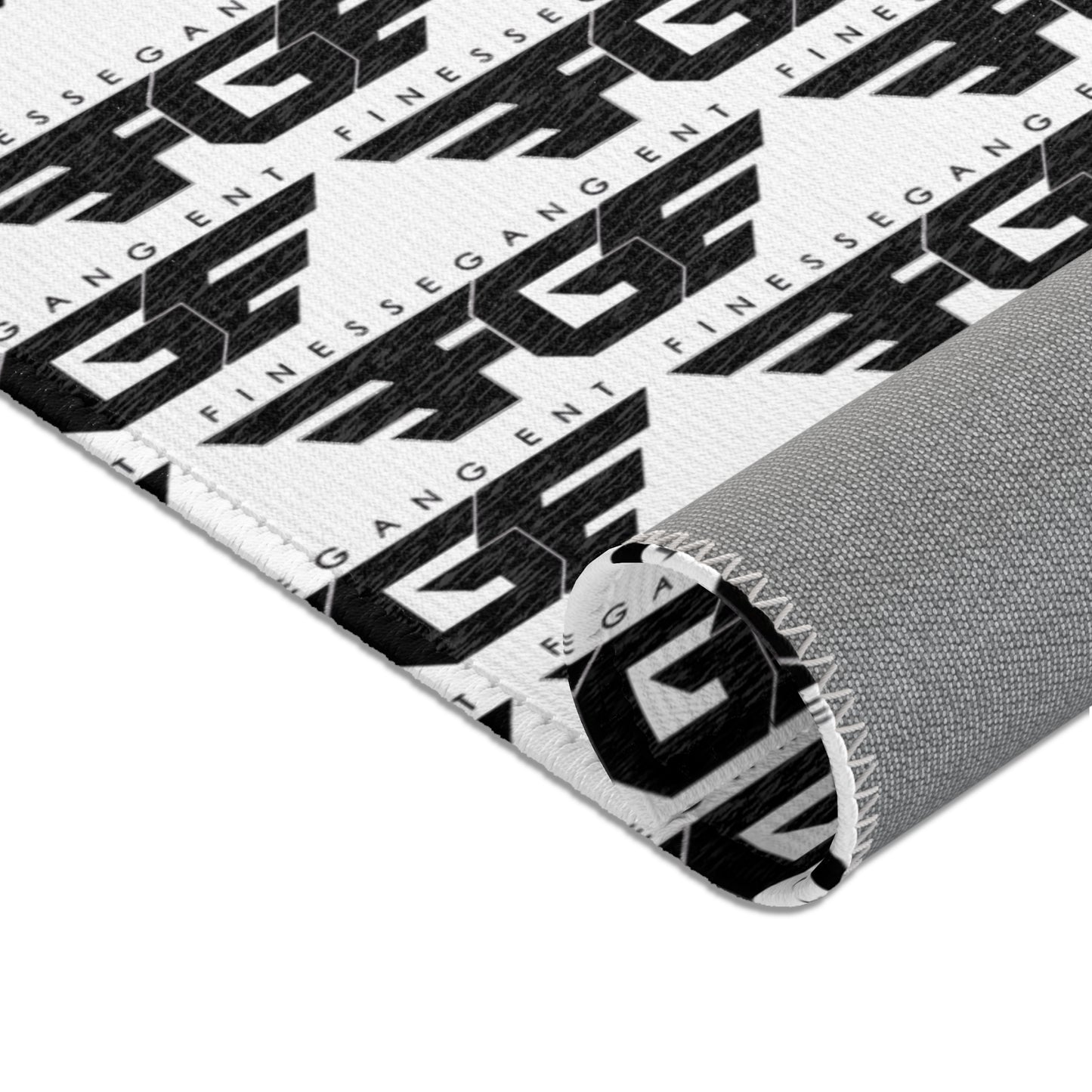 Modern FGE Geometric Area Rug, Chic Home Decor, Boho Rug, Living Room Accent, Black and White Rug, Stylish Floor Mat