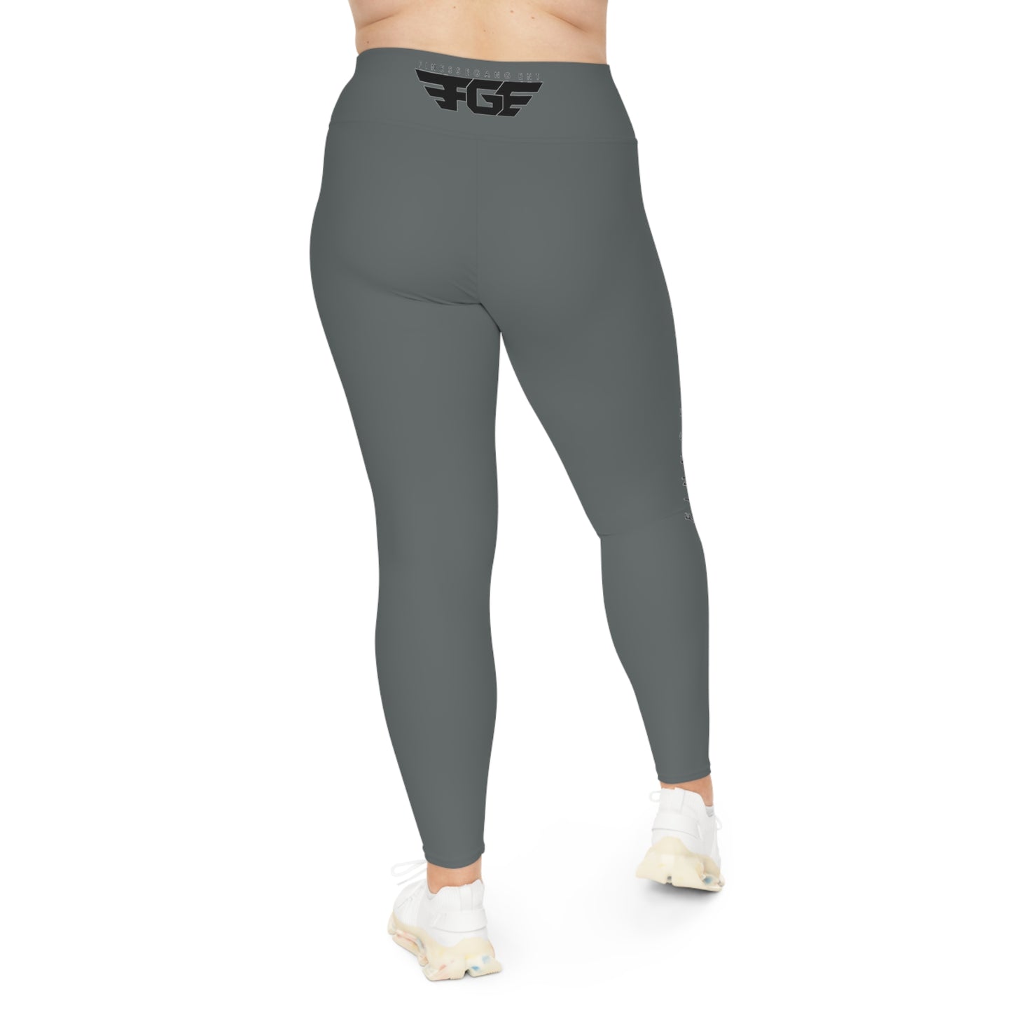 Chic Plus Size FGE Leggings, Stylish Activewear for Comfortable Workouts, Everyday Fashion Leggings, Plus Size Yoga Pants, Custom Print Leggings
