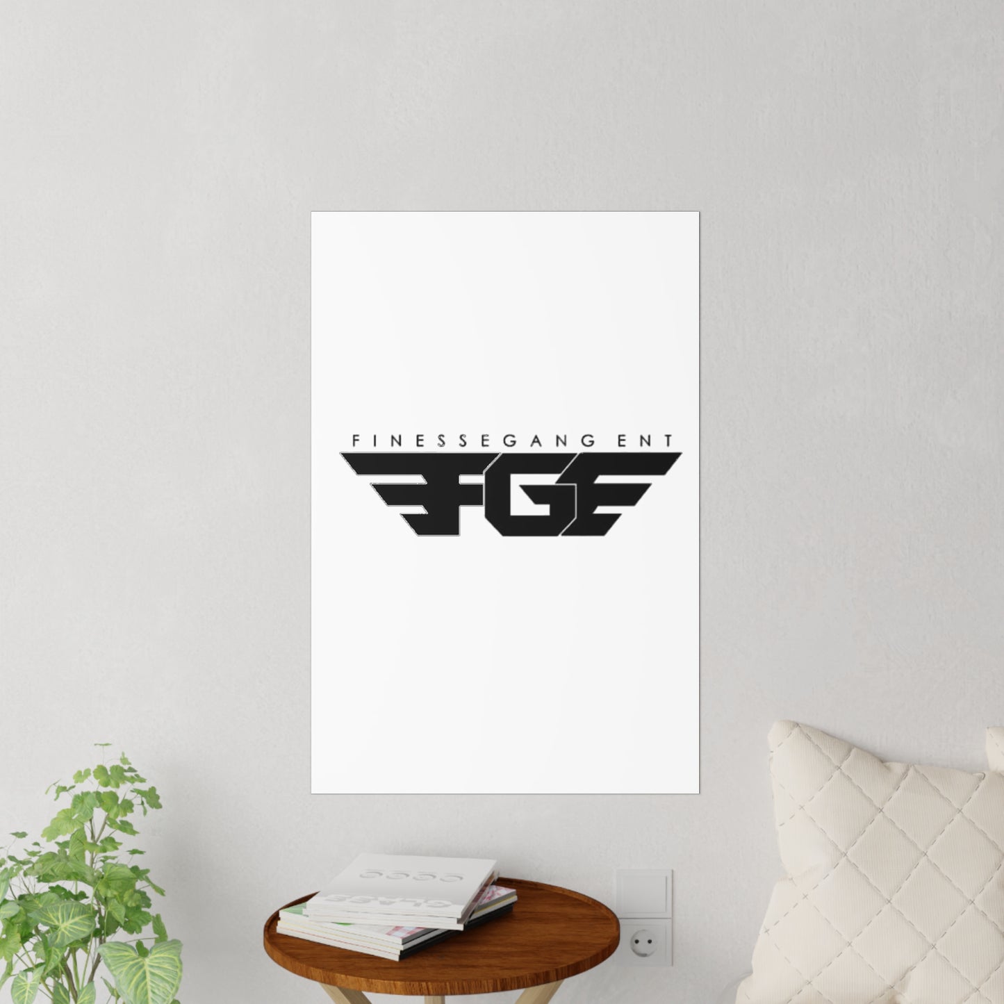 Finessegang Wall Decals - Modern Black Home Art, Stylish Room Decor, Unique Gift for Creative Spaces, Wall Stickers, Trendy Art Prints