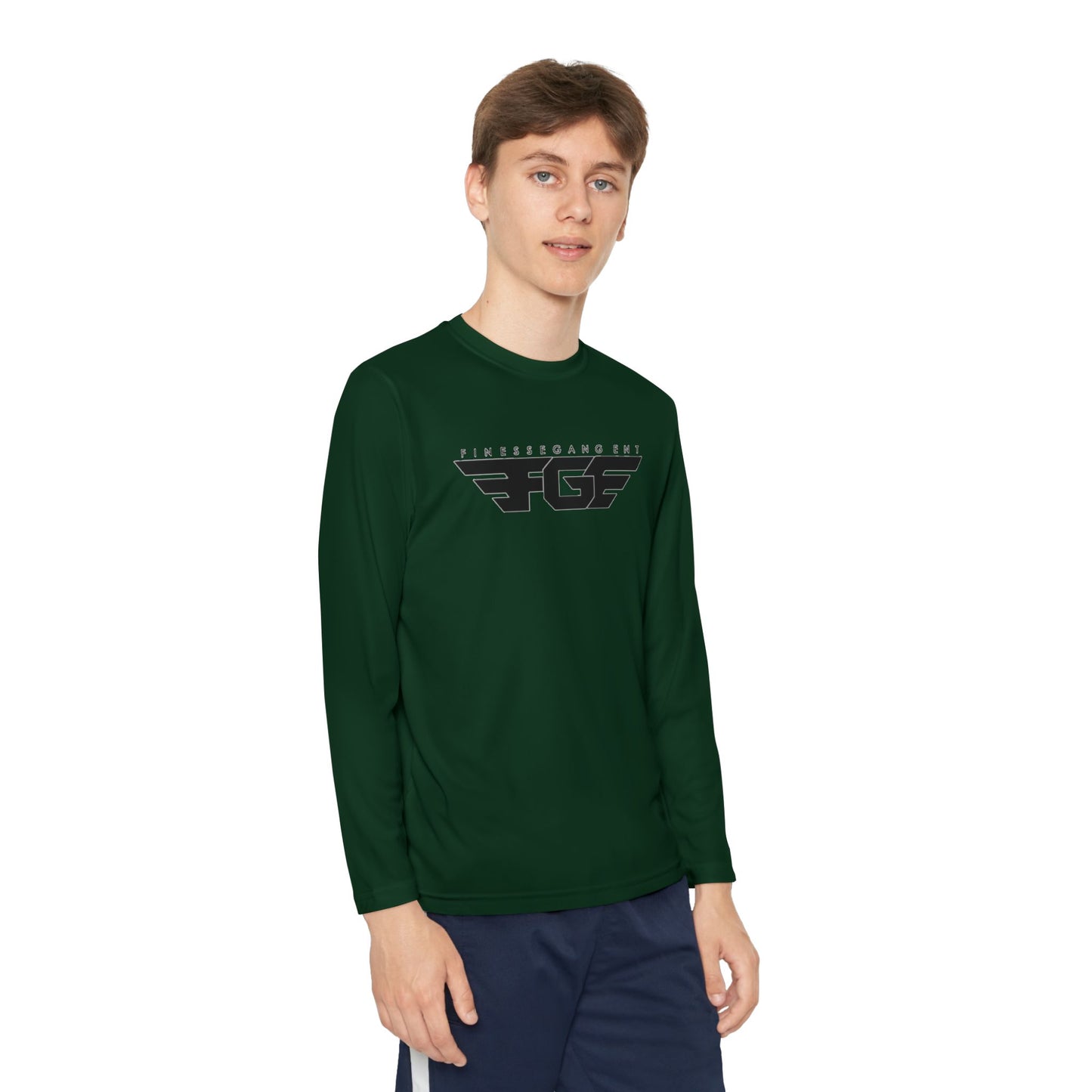 Youth FGE Long Sleeve Active Tee - Sportswear for Kids, Comfortable Athletic Shirt, Stylish Youth Tee for Team Events, Gift for Active Kids