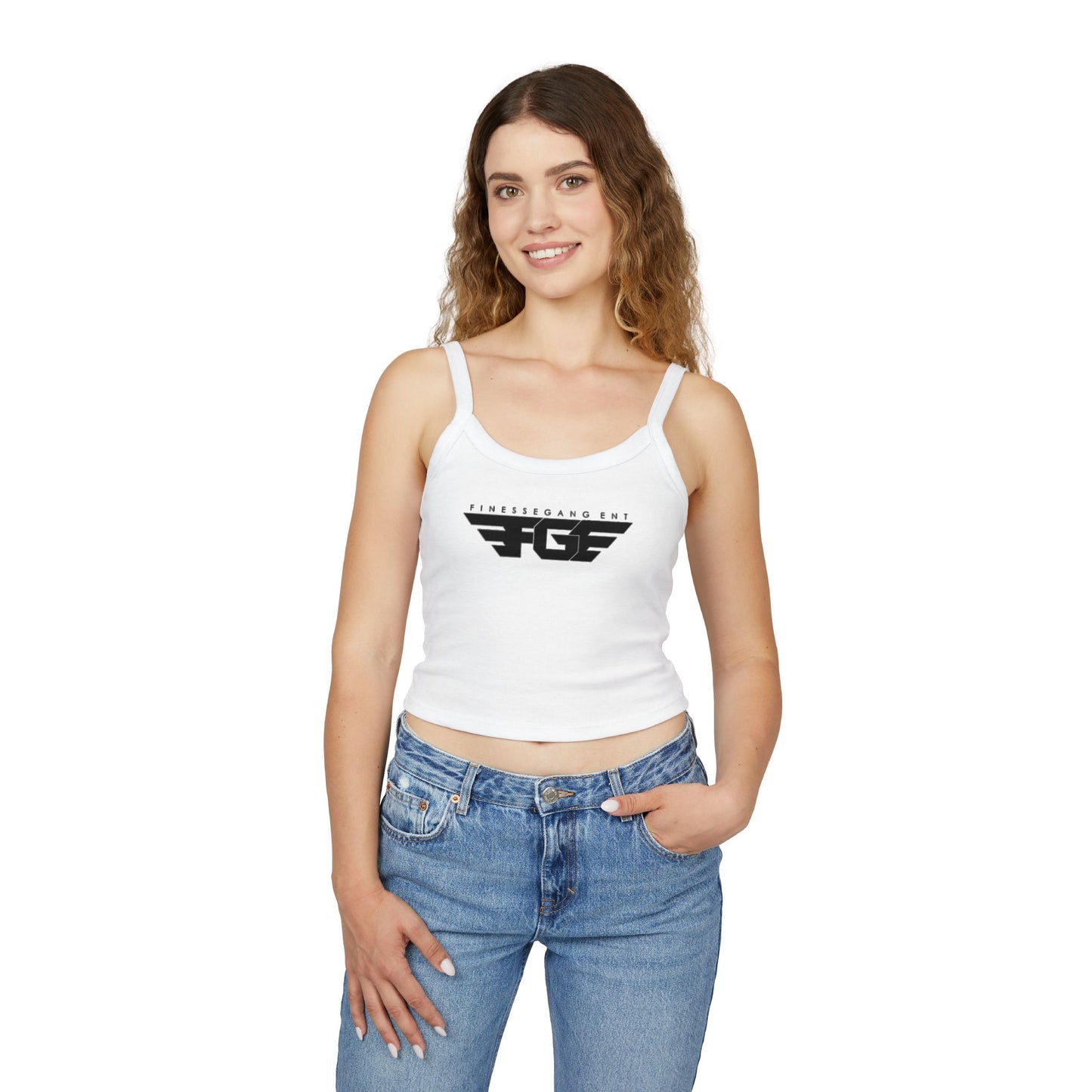 FGE Stylish Women's Spaghetti Strap Tank Top - Finessegagent Graphic Design