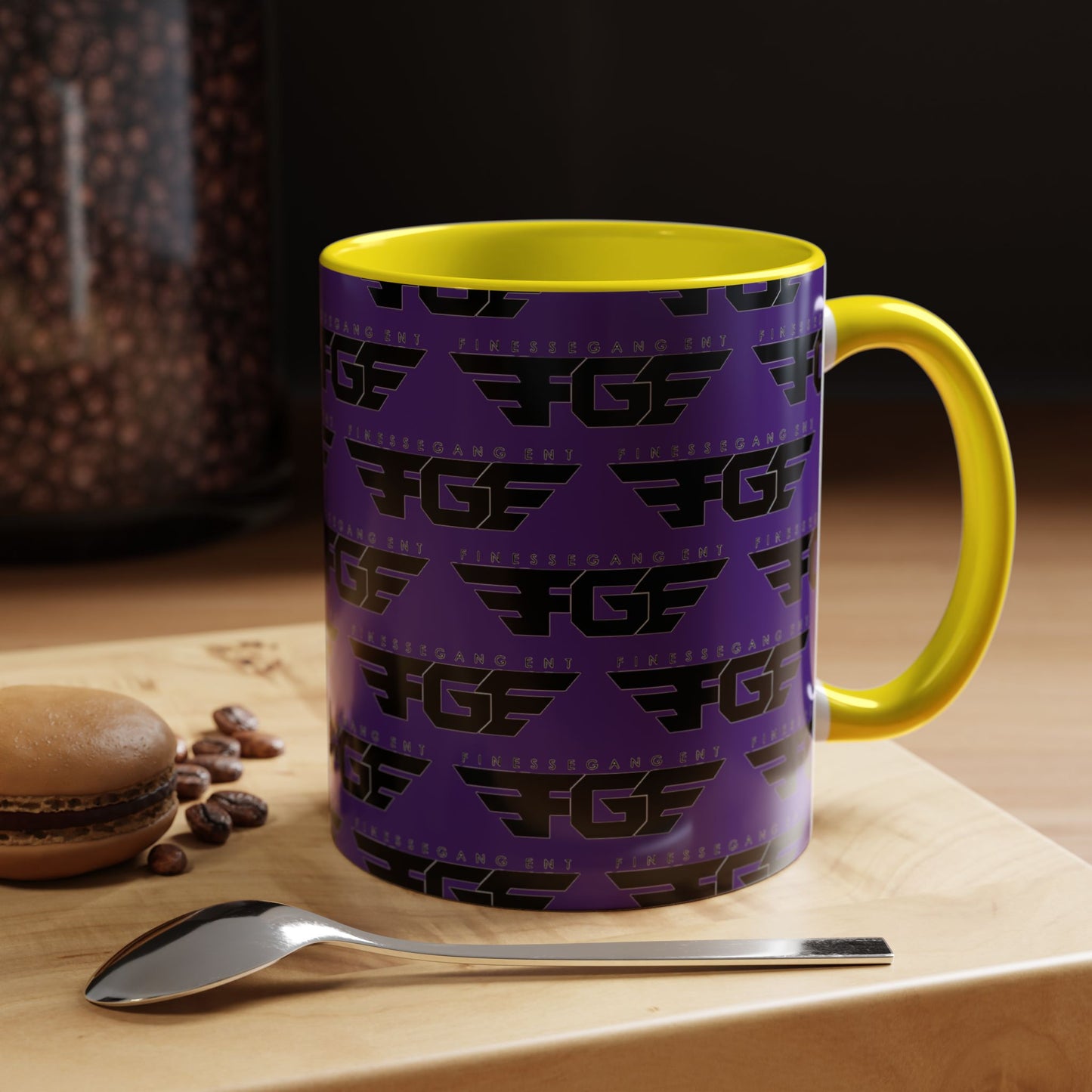 Funky Purple Accent Coffee Mug - Unique Gift for Coffee Lovers, Stylish Home Decor, Office Essential, Birthday Present, Empowering Vibes