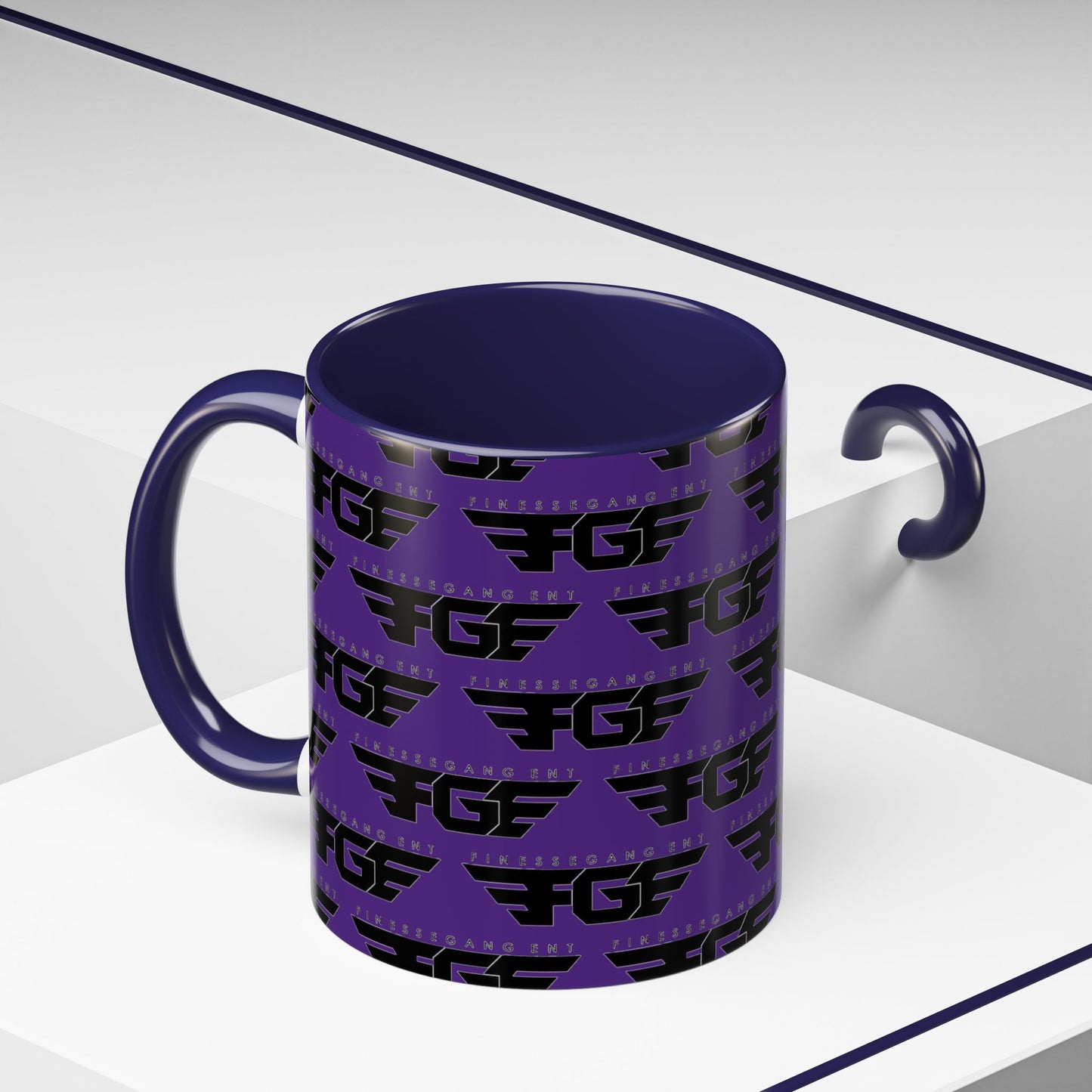 Funky Purple Accent Coffee Mug - Unique Gift for Coffee Lovers, Stylish Home Decor, Office Essential, Birthday Present, Empowering Vibes