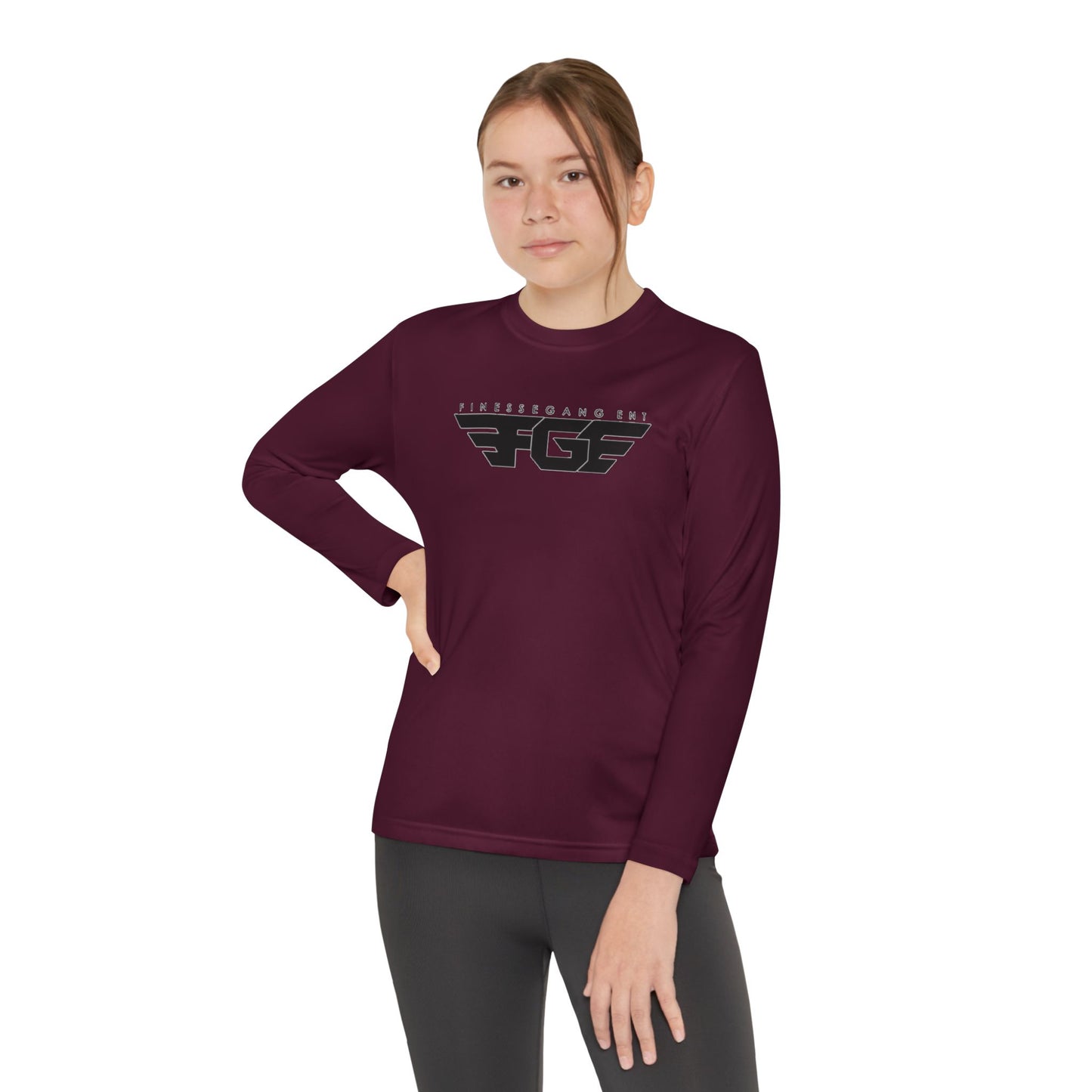 Youth FGE Long Sleeve Active Tee - Sportswear for Kids, Comfortable Athletic Shirt, Stylish Youth Tee for Team Events, Gift for Active Kids