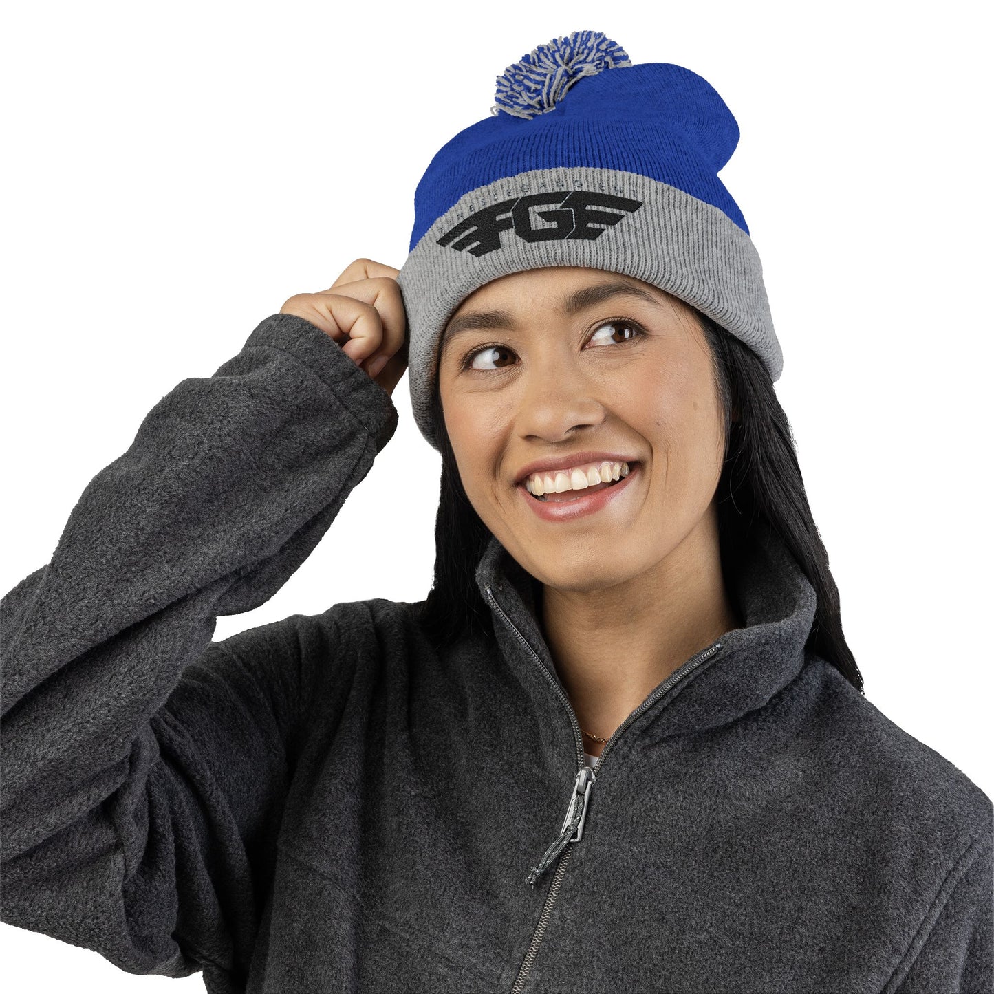 FGE Pom-Pom Knit Cap (Embroidery)