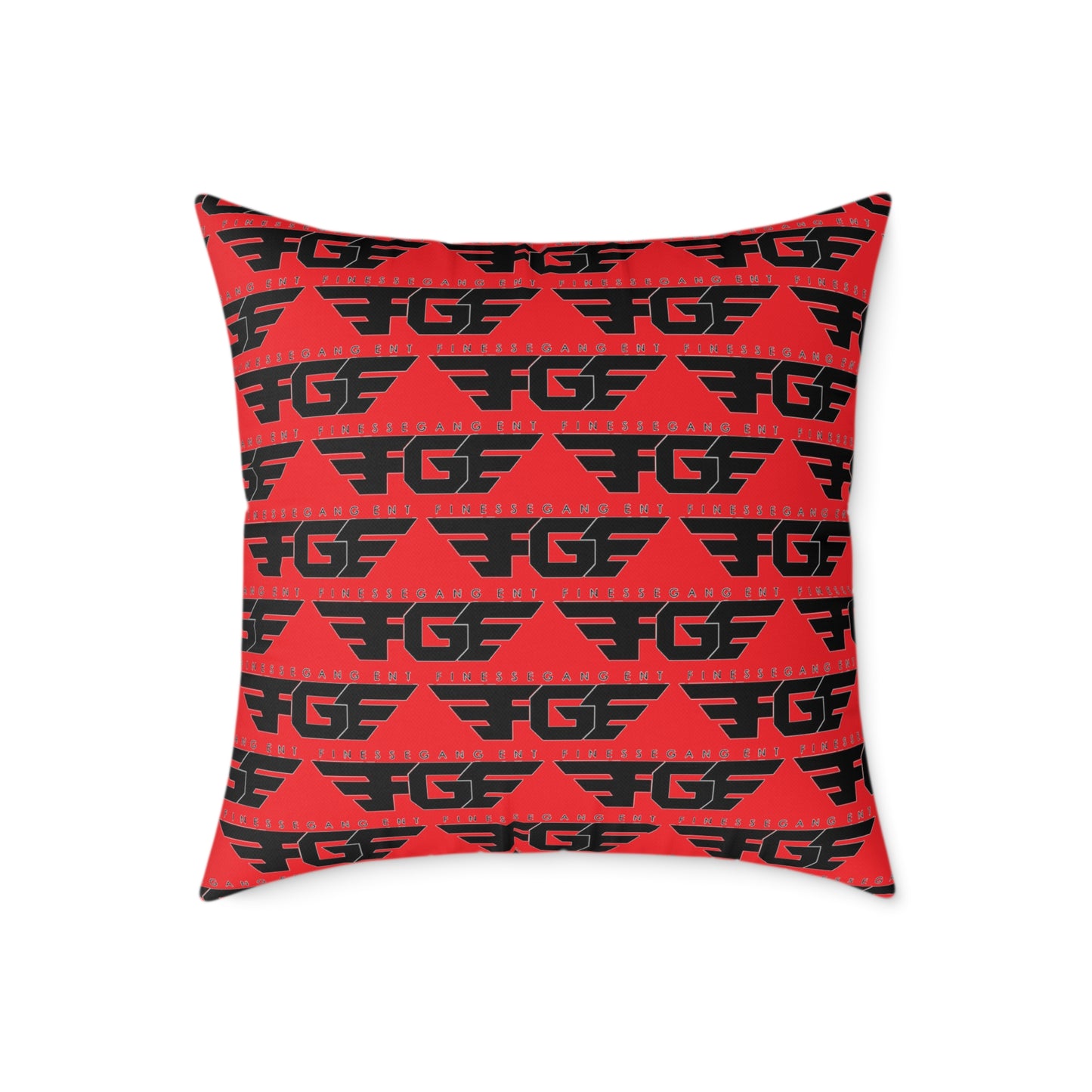 Stylish FGE Square Poly Canvas Pillow with Bold Graphic Design, Modern Home Decor, Cozy Accent, Gift for Friends, Unique Throw Cushion