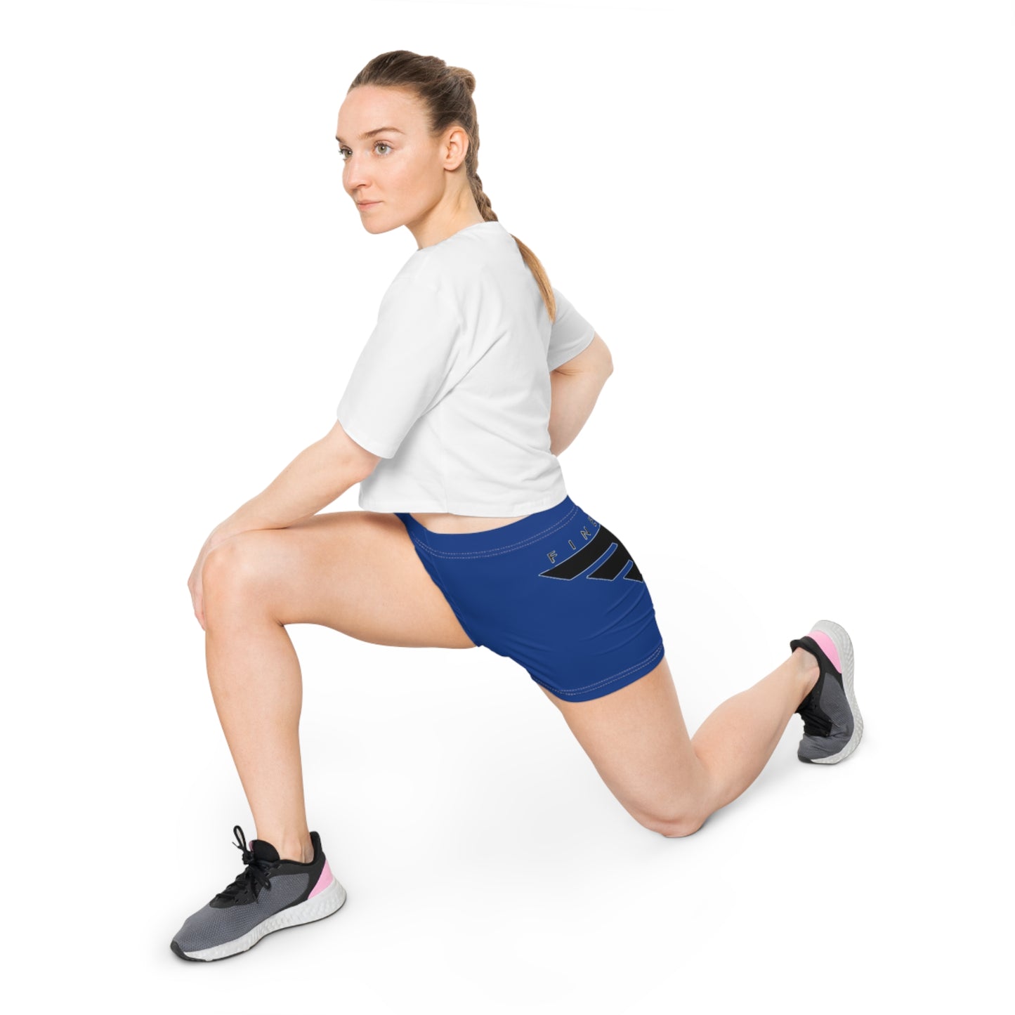 Bold FGE Women's Athletic Shorts, Stylish Activewear, Sporty Gym Shorts, Personalized Workout Gear, Summer Fitness Fashion