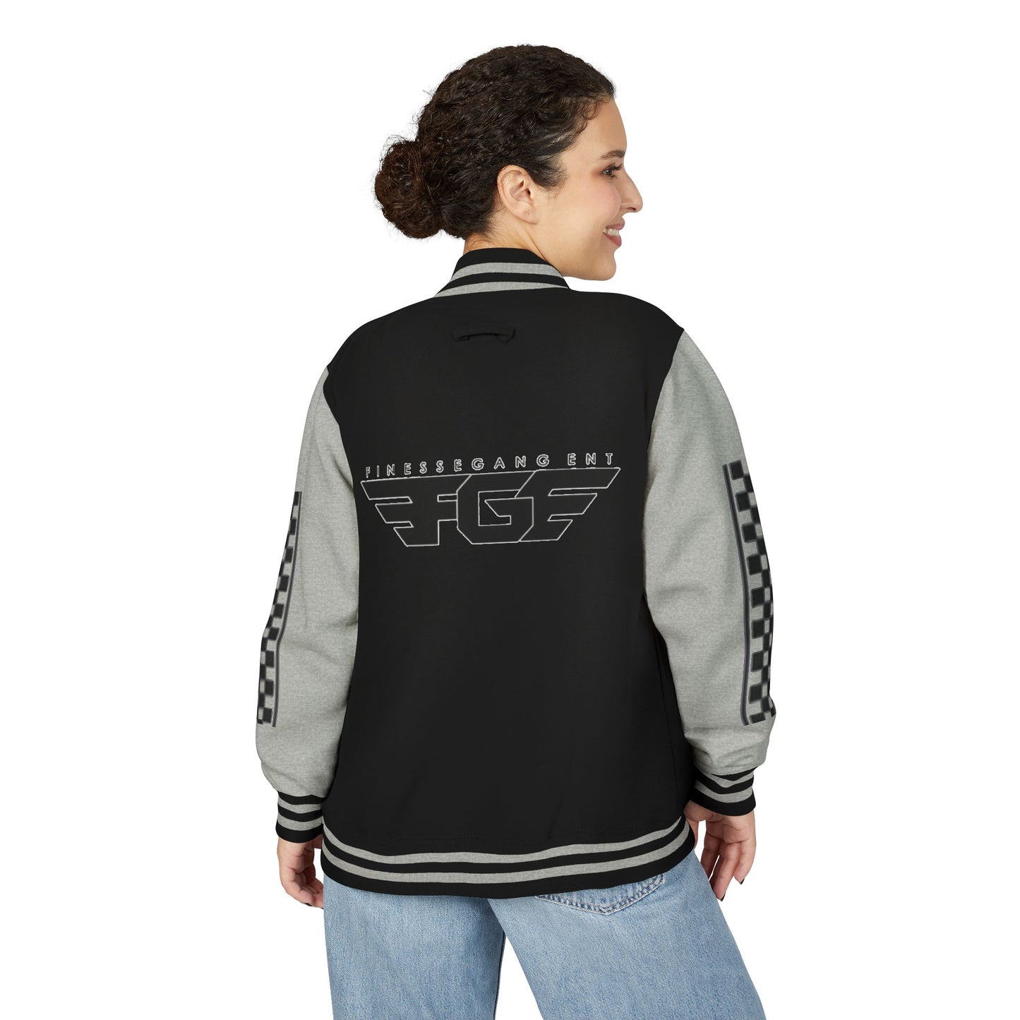 Stylish FGE Unisex Heavyweight Letterman Jacket with Bold Pattern - Perfect for Sports Fans, Casual Wear, College Events, Gifts & Celebrations