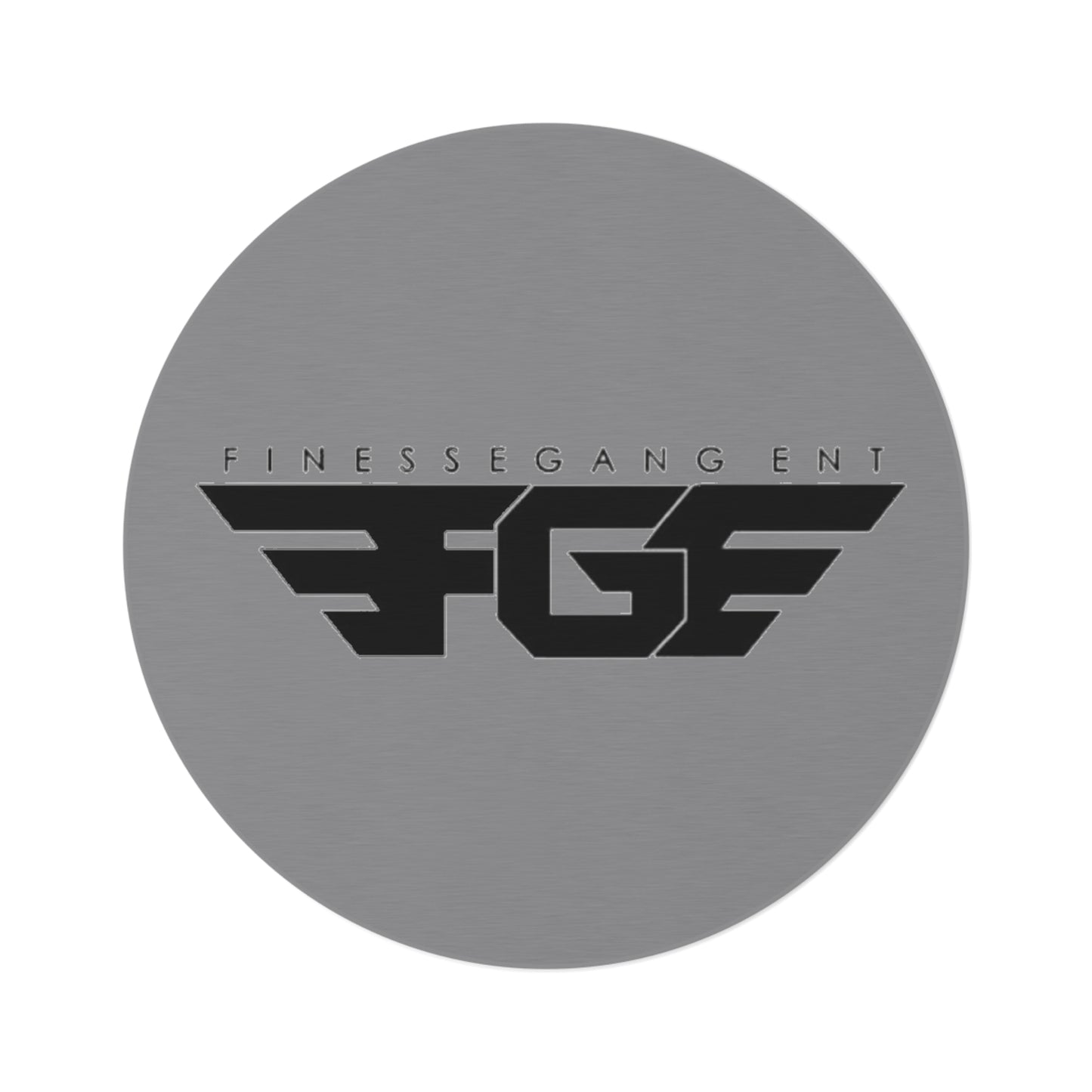 Stylish FGE Round Rug with Finesse Gang Logo - Modern Home Décor, Floor Mat, Bedroom Accent, Gift for Music Lovers, Unique Design