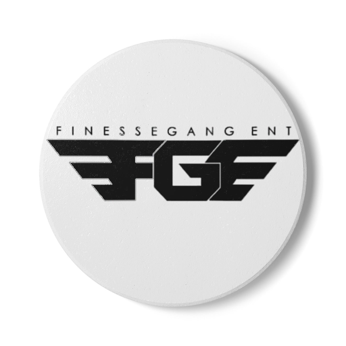 Stylish FGE Ceramic Coaster Set - Finessegang FGF Design, Home Decor, Drinkware, Gift for Friends, Party Essential