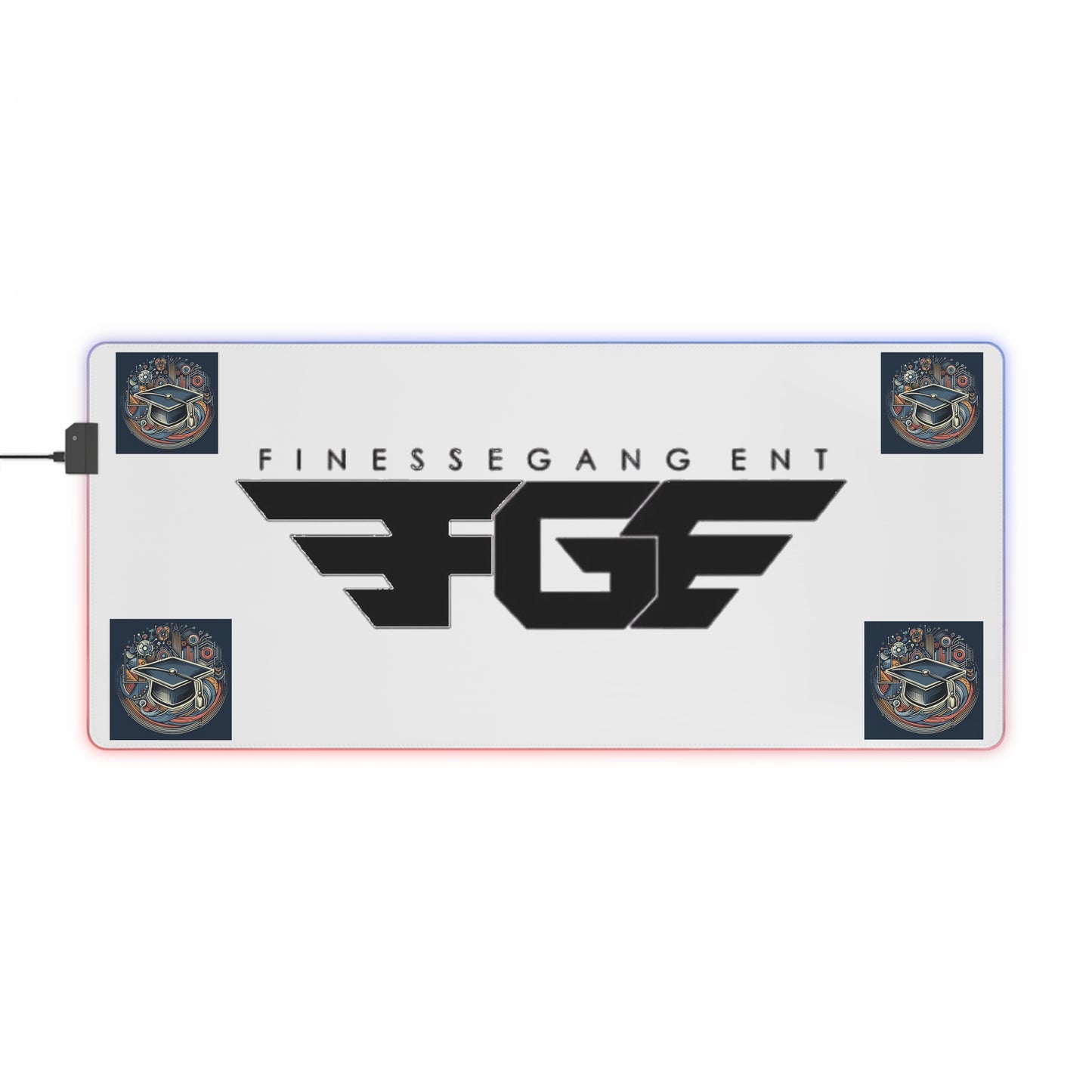 Finesse Gang LED Gaming Mouse Pad - Vibrant RGB Backlit Desk Mat for Gamers, PC Accessories, Gaming Setup, Unique Gift