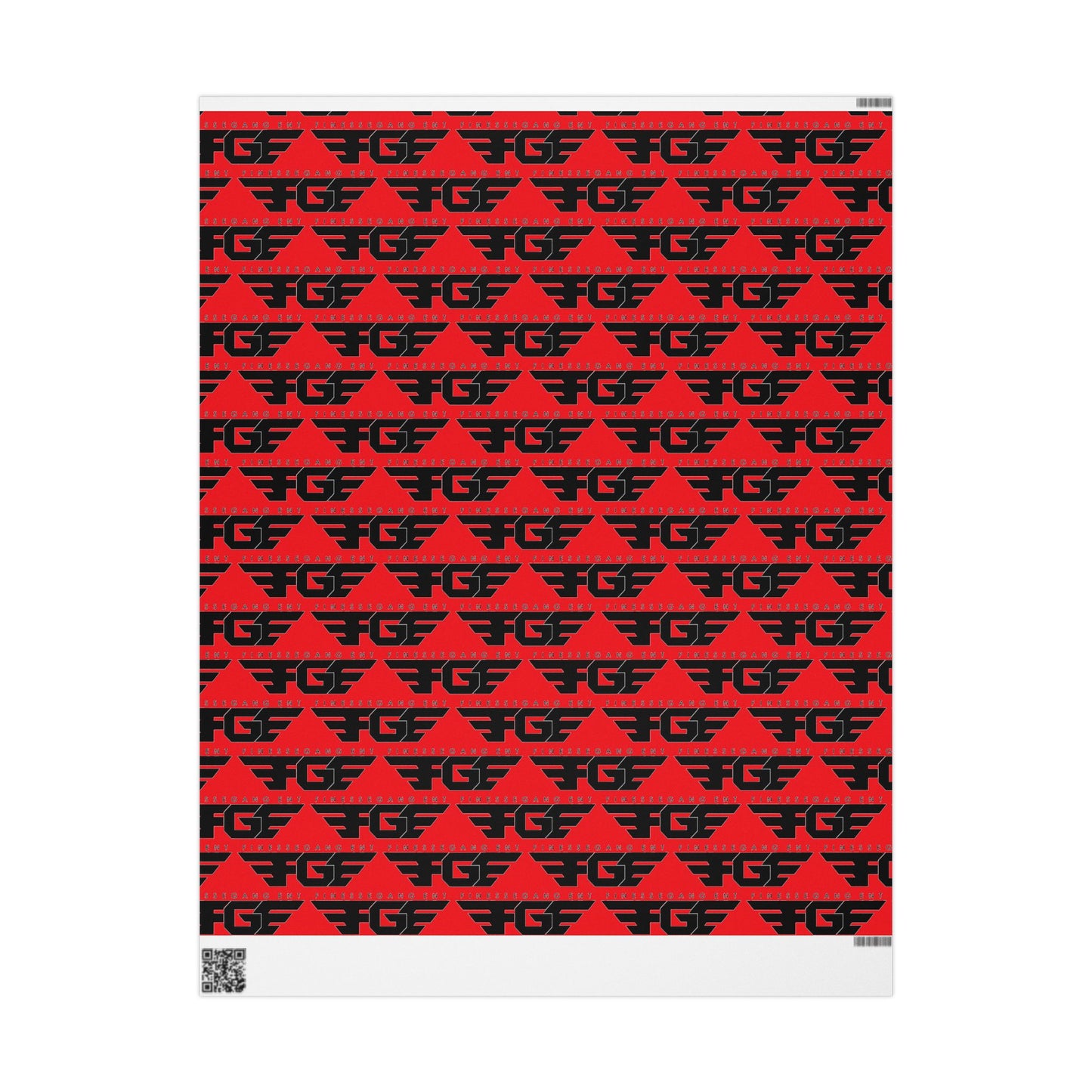 Bold RED FGE Geometric Wrapping Paper – Unique Gift Wrap for All Occasions, Birthday, Holiday, Wedding, Eco-Friendly Packaging