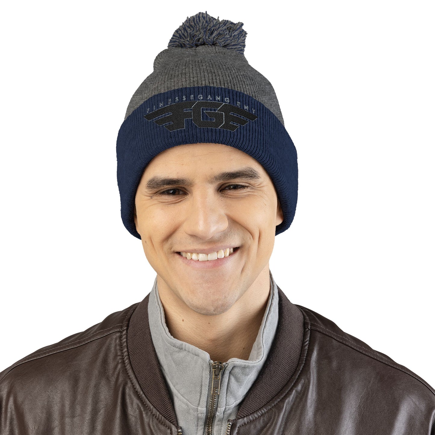 FGE Pom-Pom Knit Cap (Embroidery)