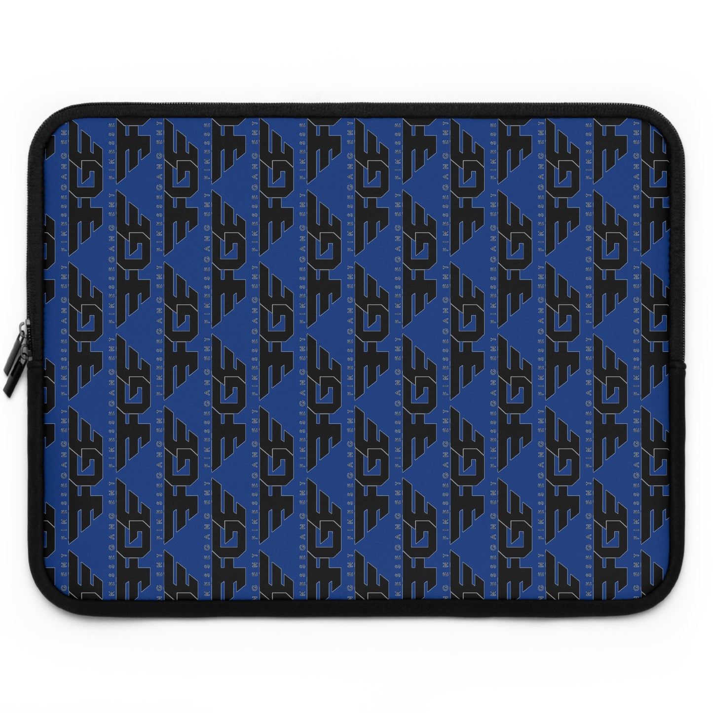 Stylish FGE Laptop Sleeve for Trendy Professionals, Tech Accessories, Gift for Students, Personalized Case, Black and Blue