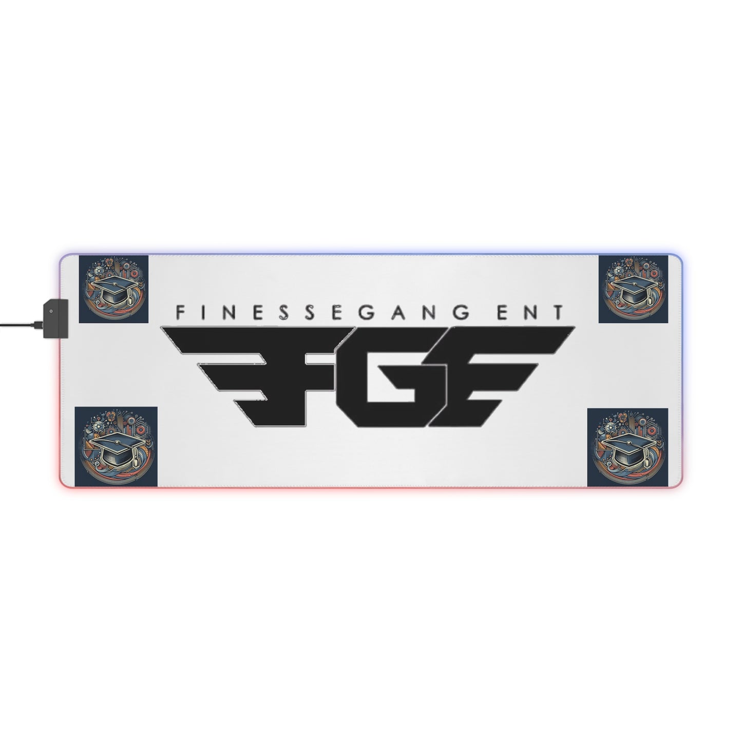Finesse Gang LED Gaming Mouse Pad - Vibrant RGB Backlit Desk Mat for Gamers, PC Accessories, Gaming Setup, Unique Gift