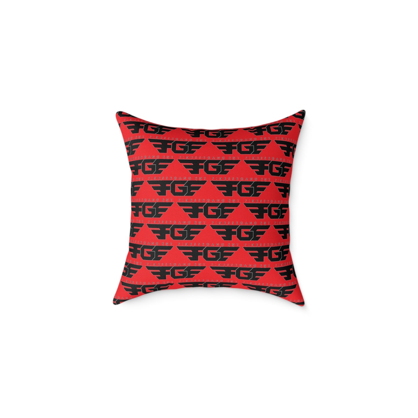 Stylish FGE Square Poly Canvas Pillow with Bold Graphic Design, Modern Home Decor, Cozy Accent, Gift for Friends, Unique Throw Cushion