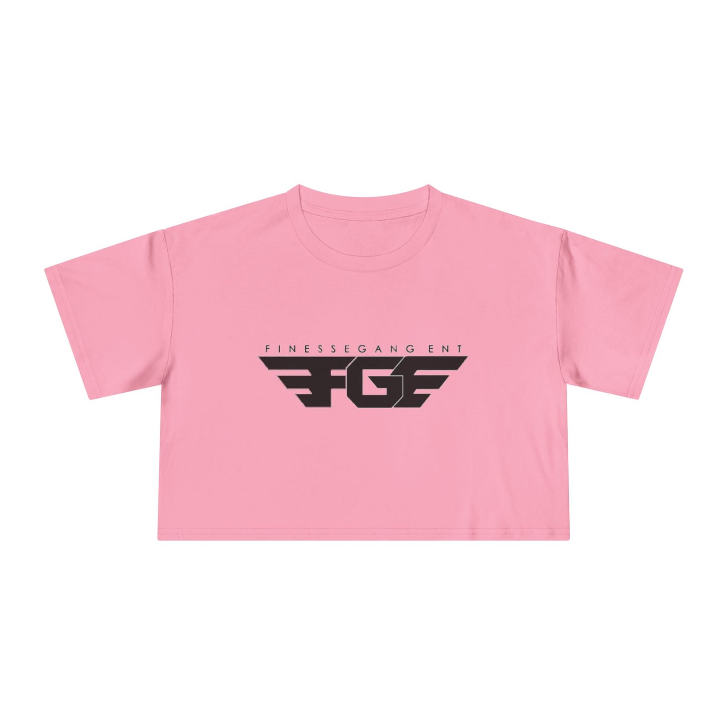 FGE Fitness Gang Women's Crop Tee, Trendy Workout Top, Gym Apparel, Casual Style, Fashionable Sportswear