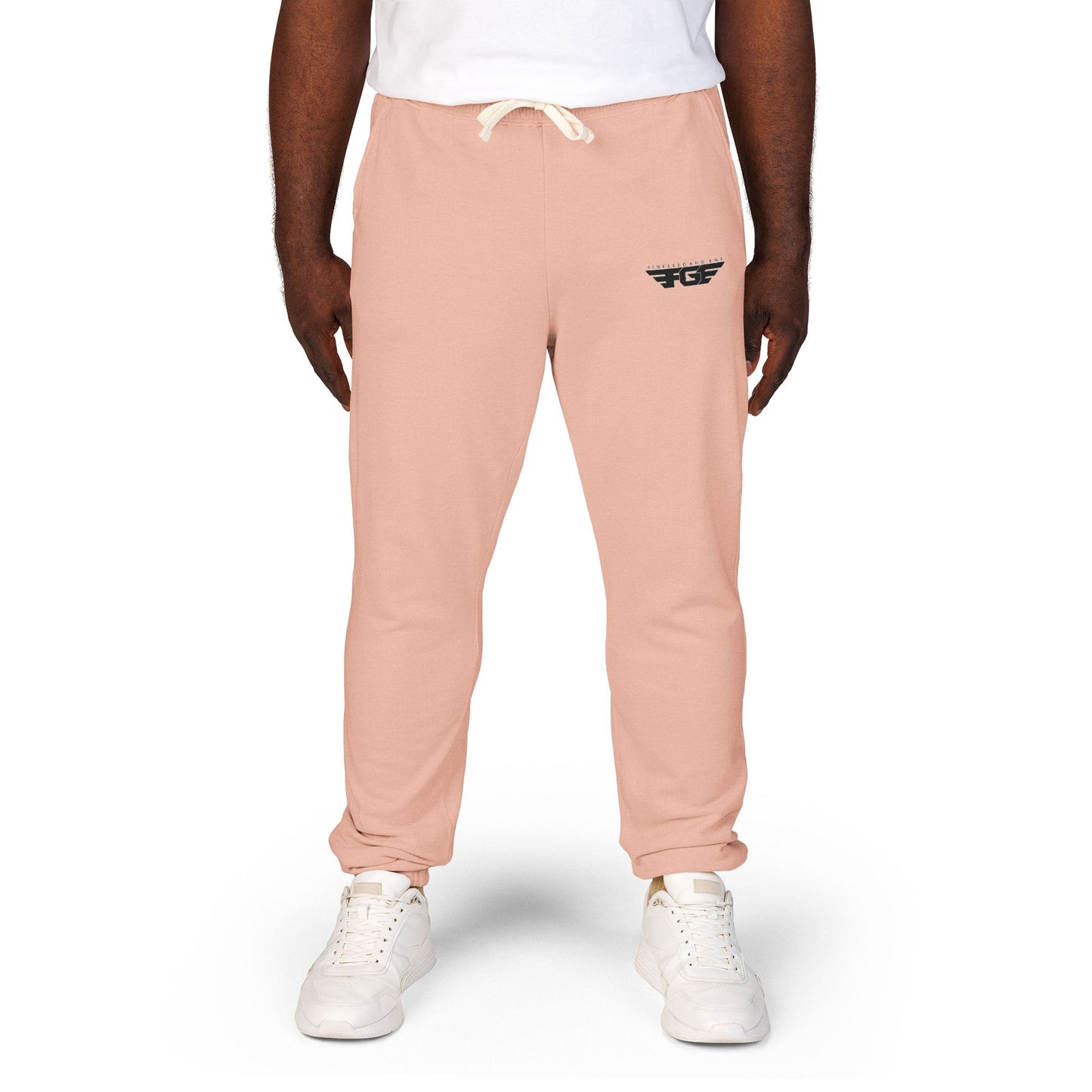 Comfy FGE Garment-Dyed Fleece Sweatpants - Unisex Loungewear, Ideal for Relaxation, Cozy Evenings, Casual Outings, Gift for Him/Her