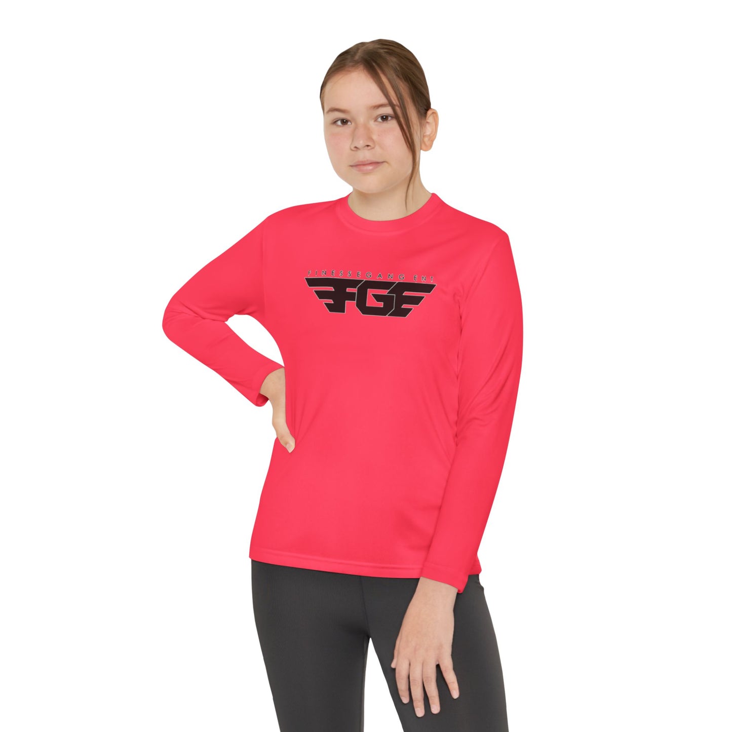 Youth FGE Long Sleeve Active Tee - Sportswear for Kids, Comfortable Athletic Shirt, Stylish Youth Tee for Team Events, Gift for Active Kids