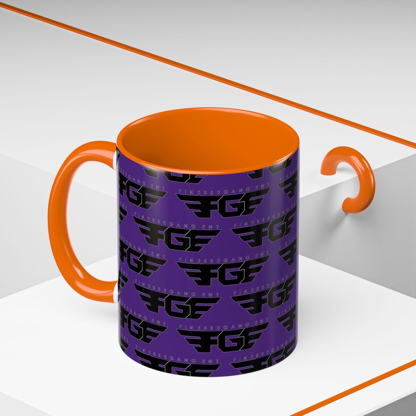 Funky Purple Accent Coffee Mug - Unique Gift for Coffee Lovers, Stylish Home Decor, Office Essential, Birthday Present, Empowering Vibes