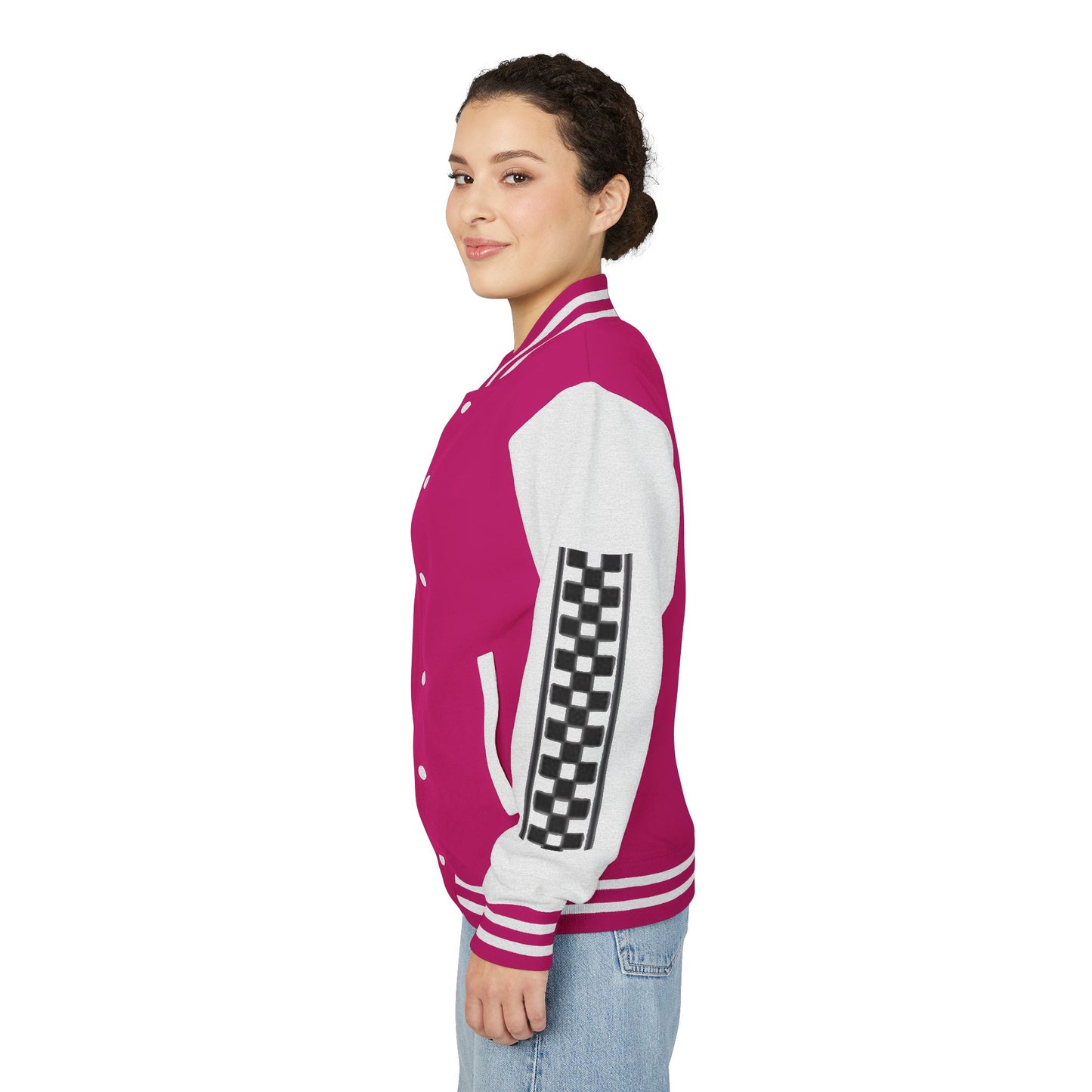 Stylish FGE Unisex Heavyweight Letterman Jacket with Bold Pattern - Perfect for Sports Fans, Casual Wear, College Events, Gifts & Celebrations