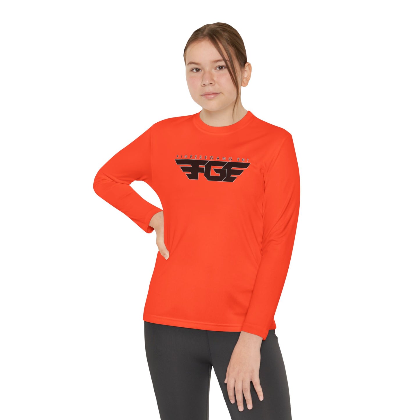 Youth FGE Long Sleeve Active Tee - Sportswear for Kids, Comfortable Athletic Shirt, Stylish Youth Tee for Team Events, Gift for Active Kids