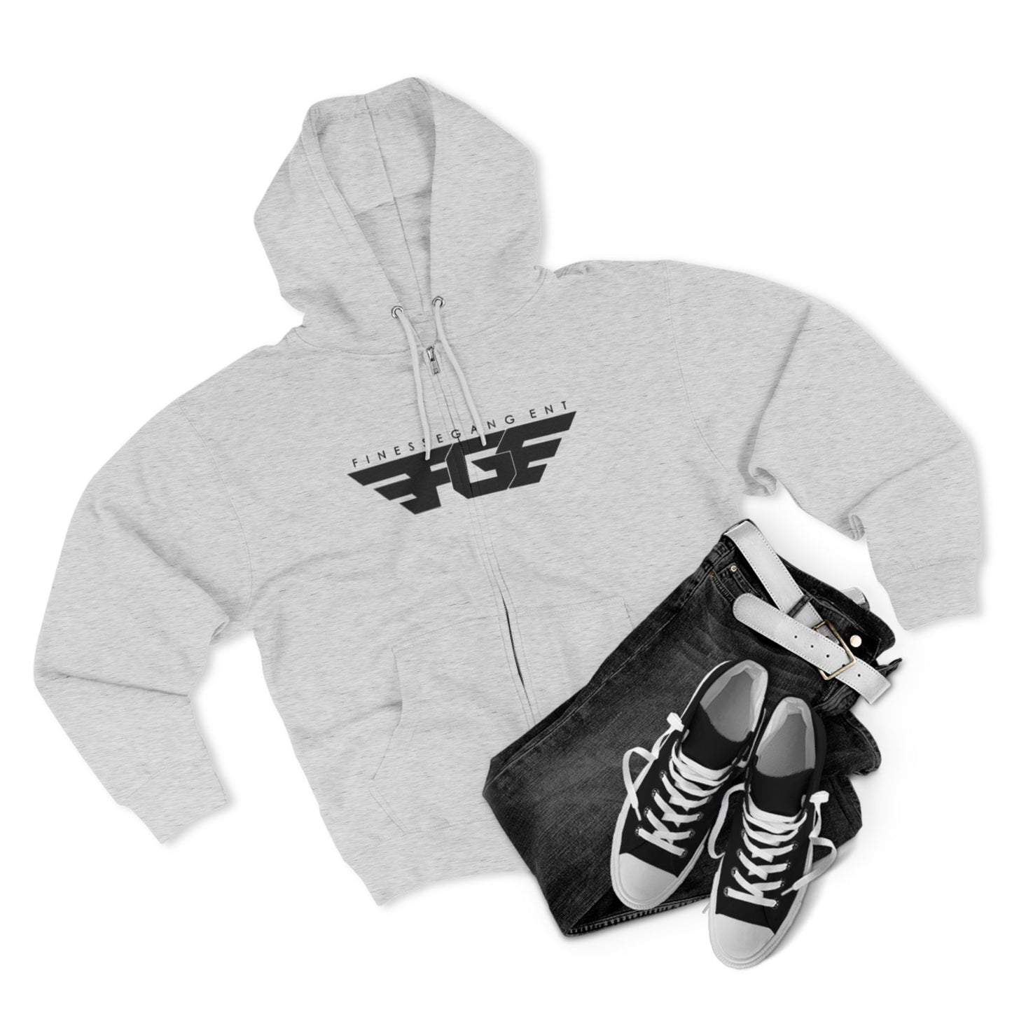 FGE Stylish Zip Hoodie for Fitness Enthusiasts, Casual Wear, Gym Apparel, Gift for Athletes, Trendy Outerwear