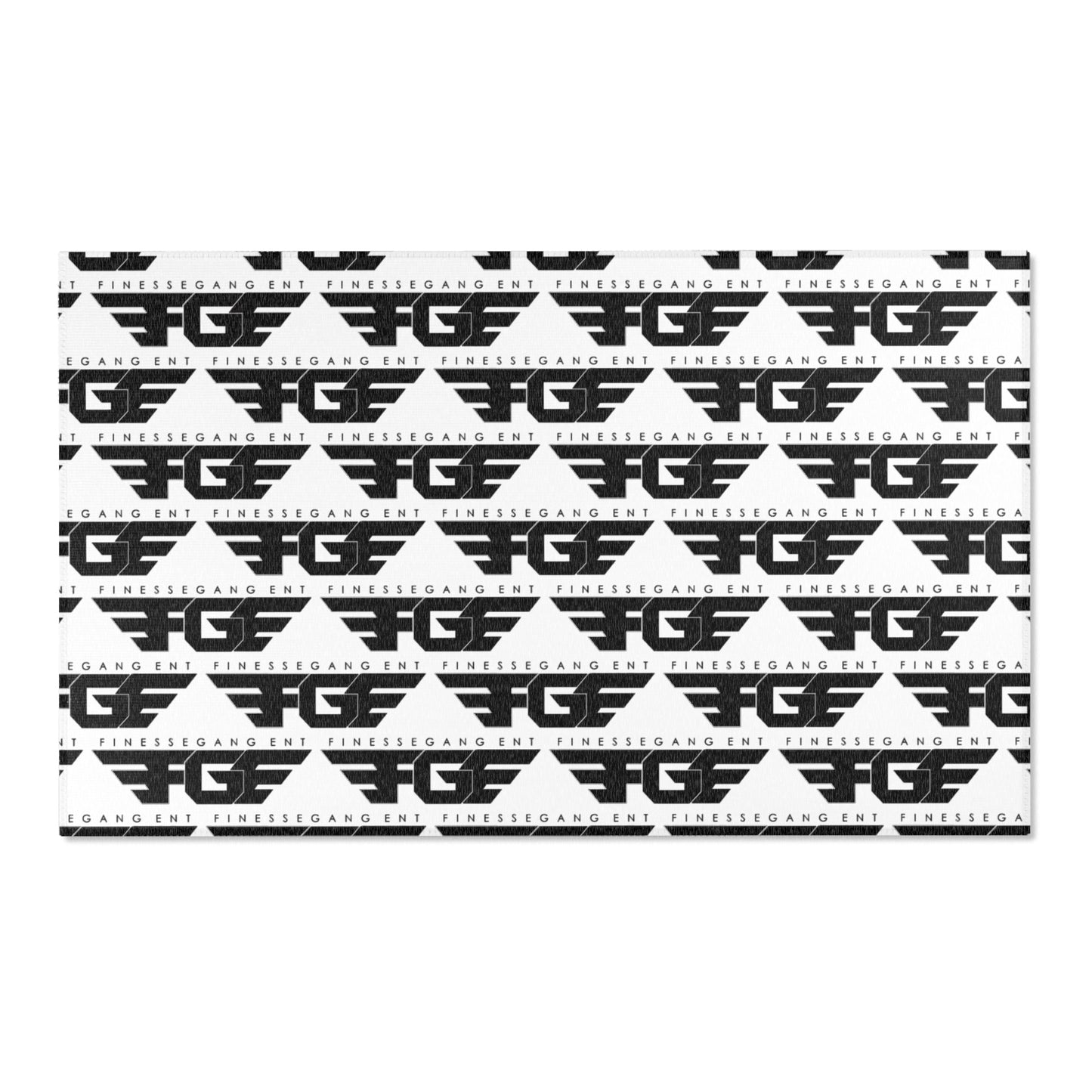 Modern FGE Geometric Area Rug, Chic Home Decor, Boho Rug, Living Room Accent, Black and White Rug, Stylish Floor Mat