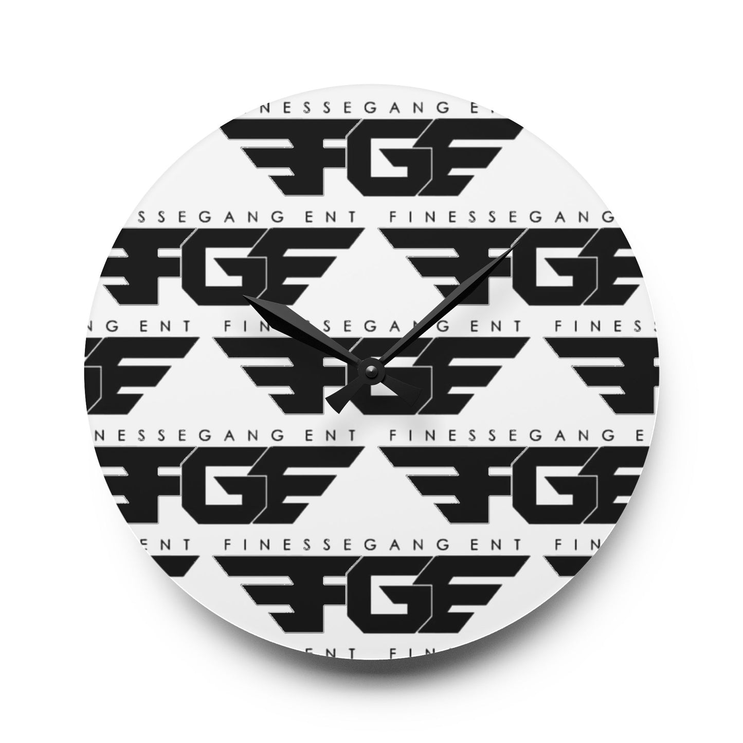 Stylish FGE Acrylic Wall Clock with Unique Graphic Design, Modern Home Decor, Minimalist Wall Art, Gift for Music Lovers, Unique Timepiece