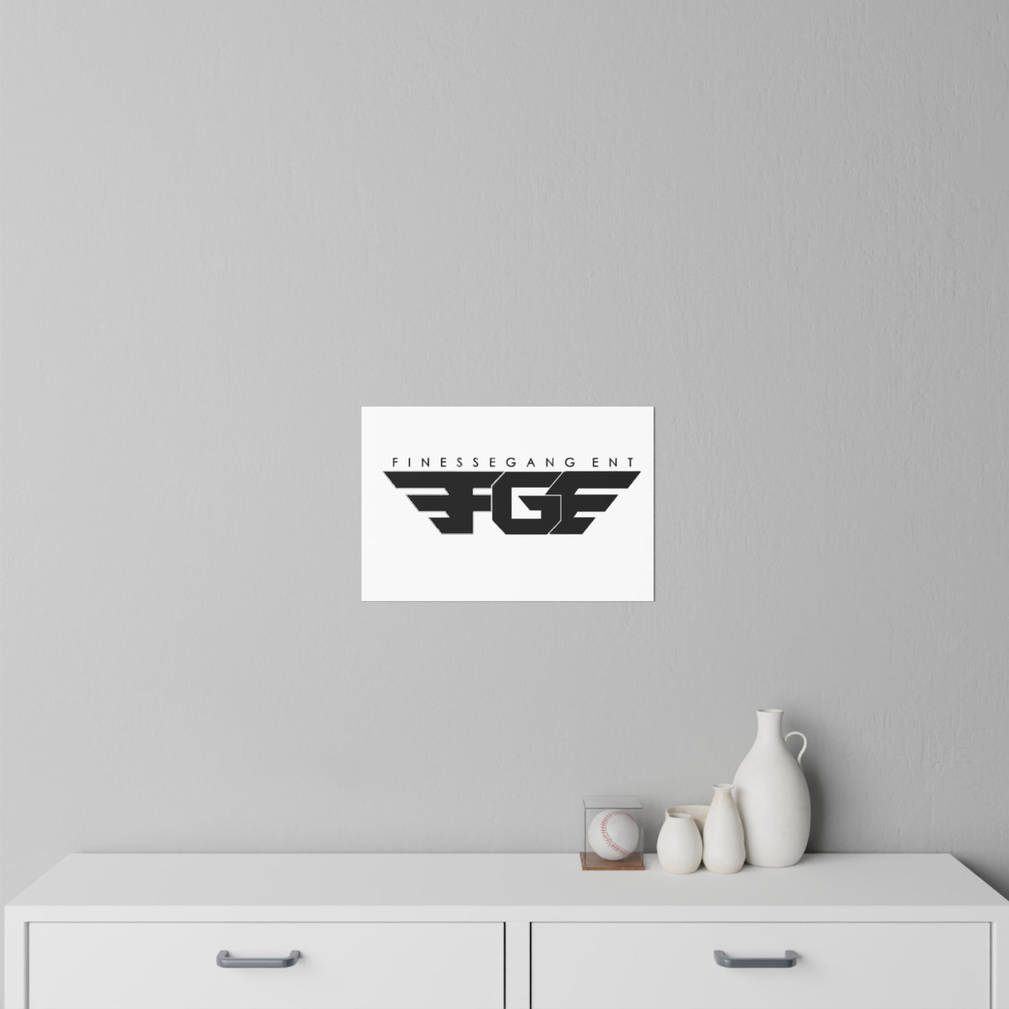 Finessegang Wall Decals - Modern Black Home Art, Stylish Room Decor, Unique Gift for Creative Spaces, Wall Stickers, Trendy Art Prints