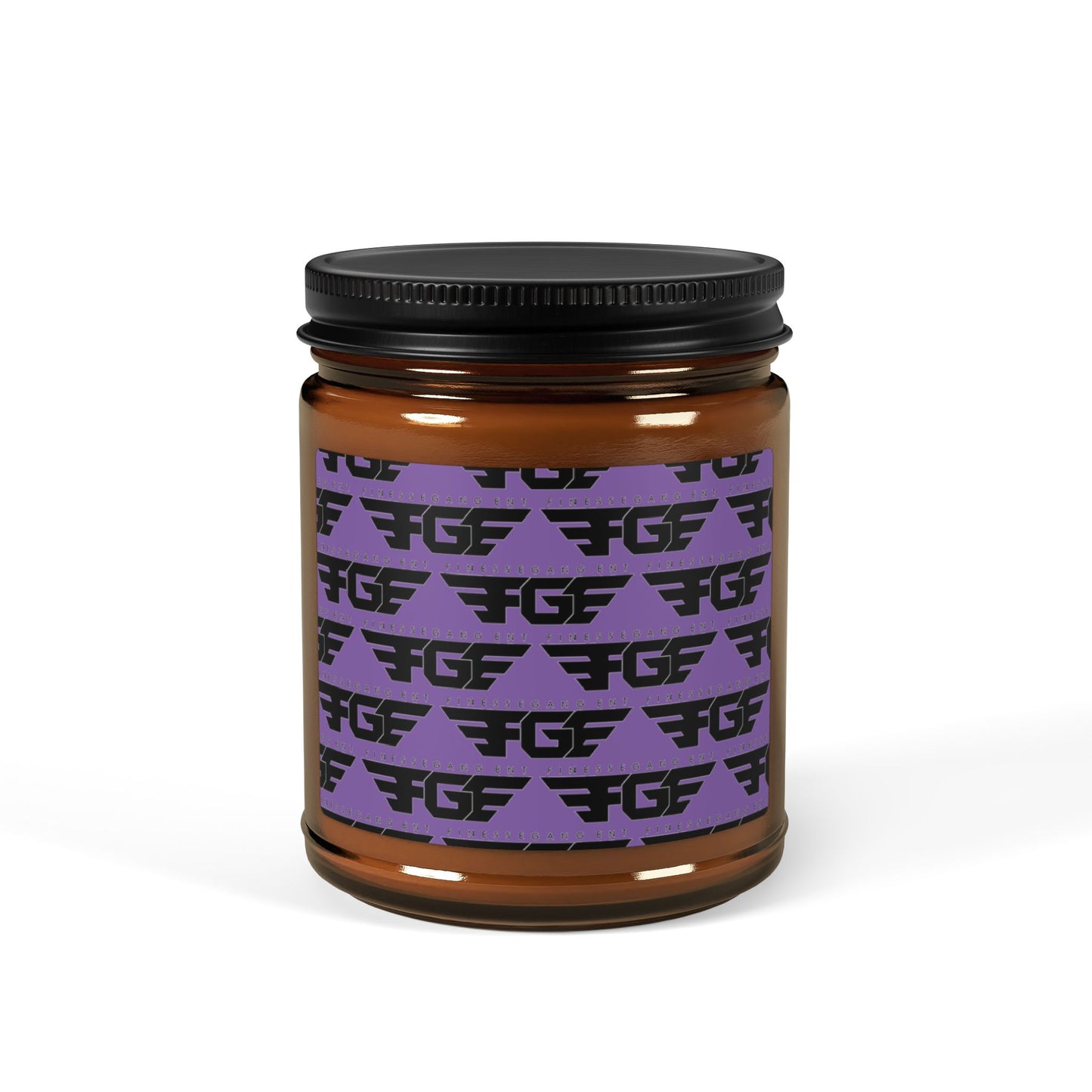 Vibrant FGE Scented Soy Candle in Amber Jar, Relaxing Aromatherapy Gift, Home Decor, Eco-Friendly Candle, Perfect for Birthdays, Holidays