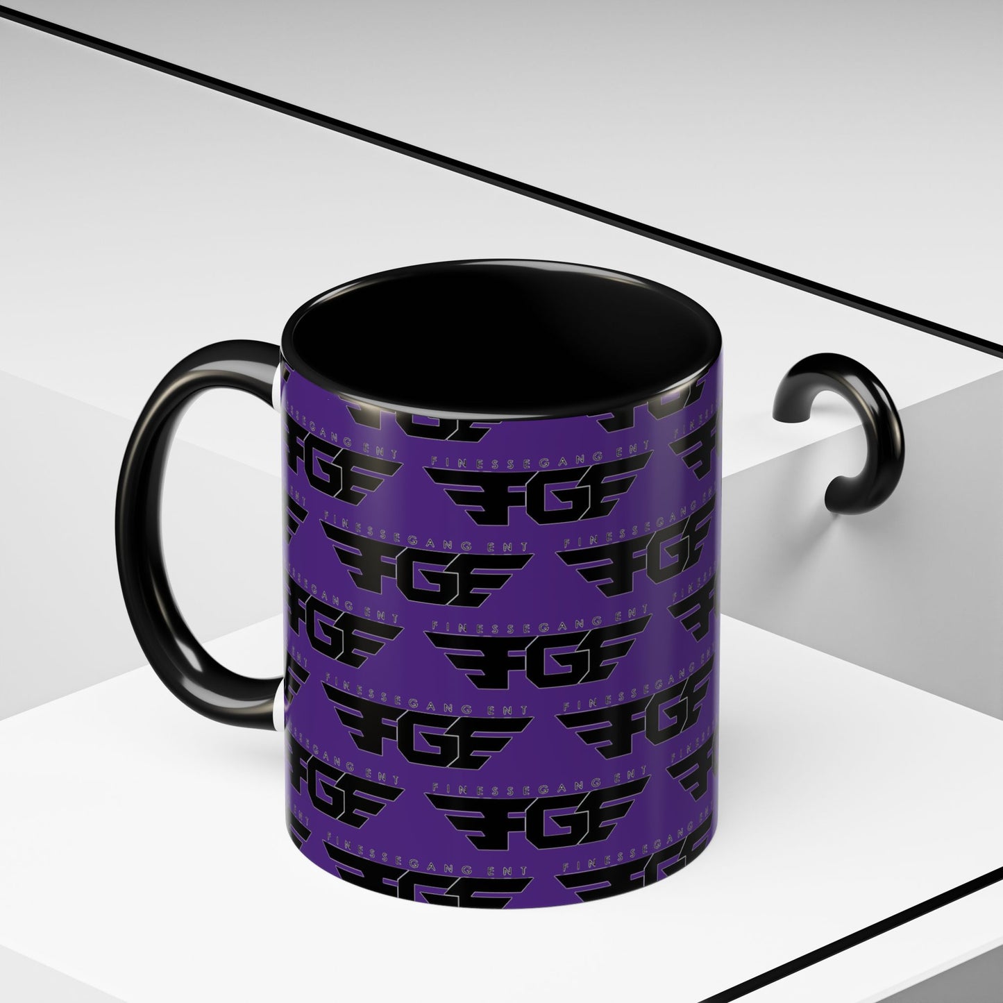 Funky Purple Accent Coffee Mug - Unique Gift for Coffee Lovers, Stylish Home Decor, Office Essential, Birthday Present, Empowering Vibes