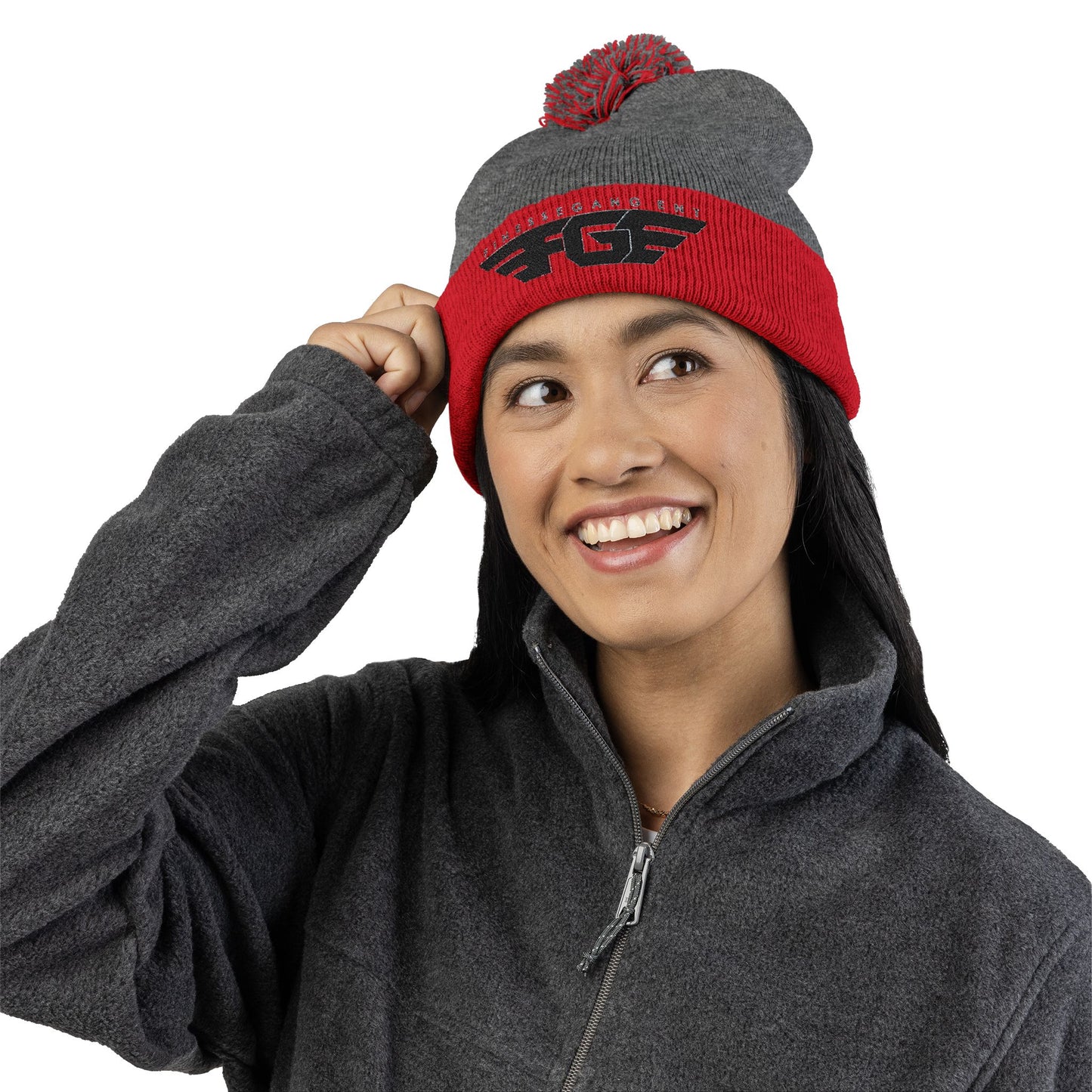FGE Pom-Pom Knit Cap (Embroidery)