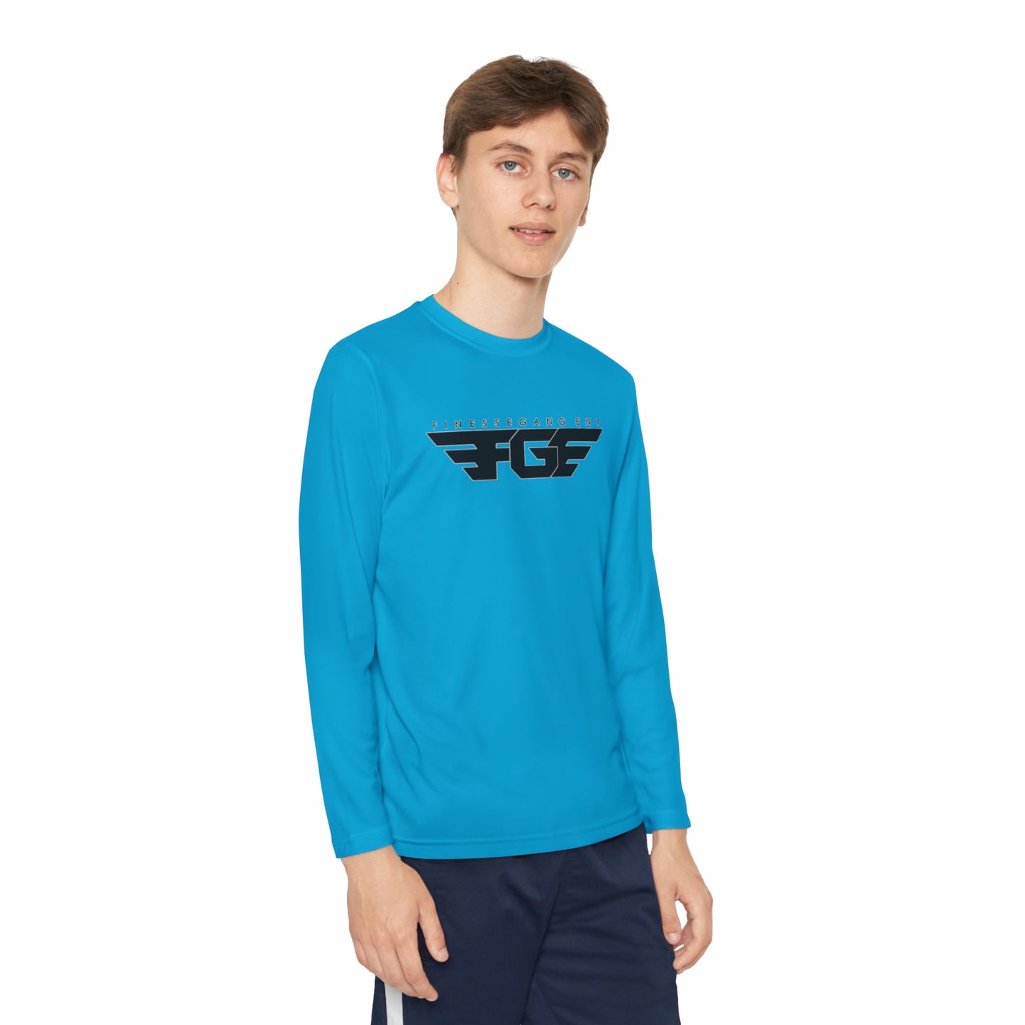 Youth FGE Long Sleeve Active Tee - Sportswear for Kids, Comfortable Athletic Shirt, Stylish Youth Tee for Team Events, Gift for Active Kids